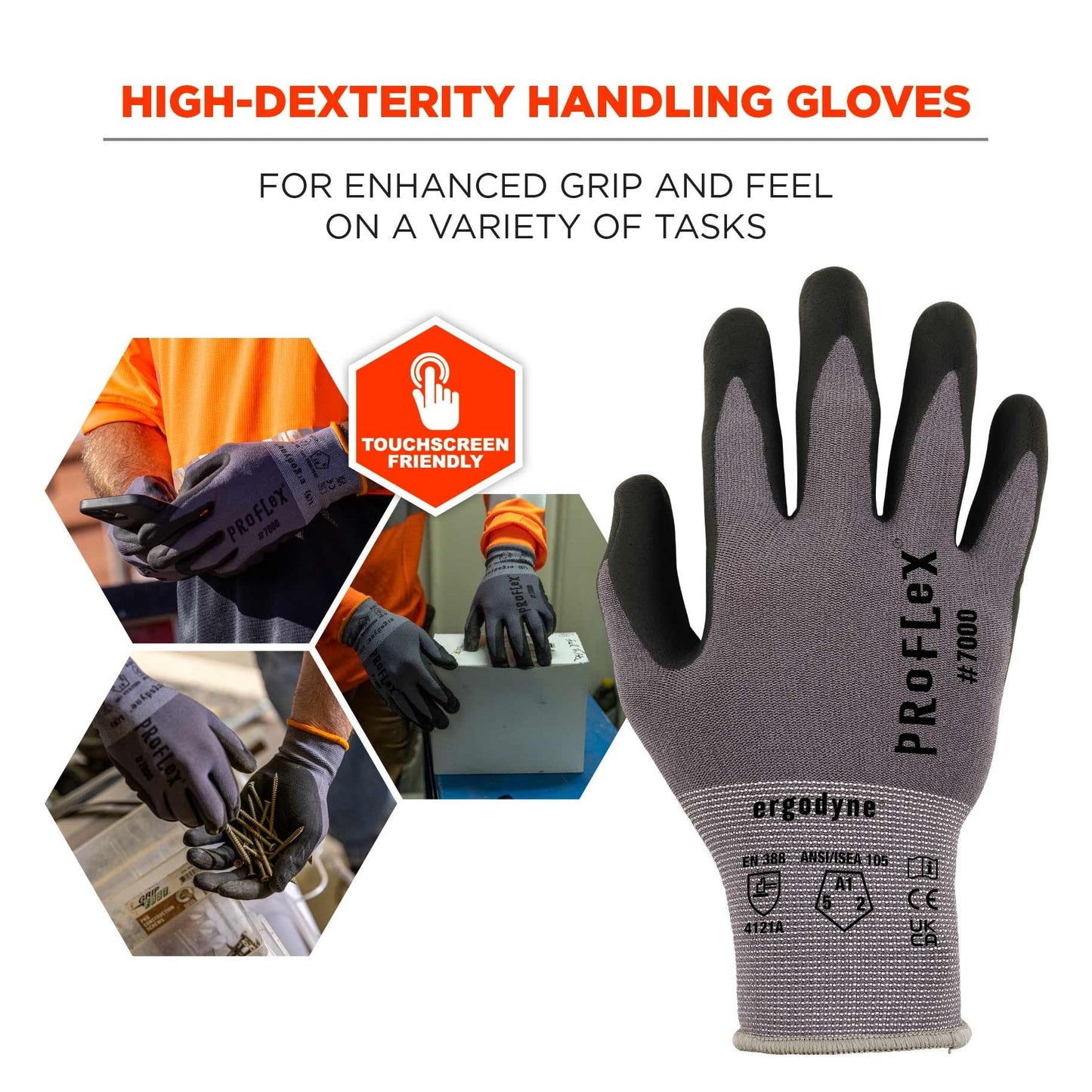 Microfoam Palm String Knit Gloves - Ergodyne - Durable Grip