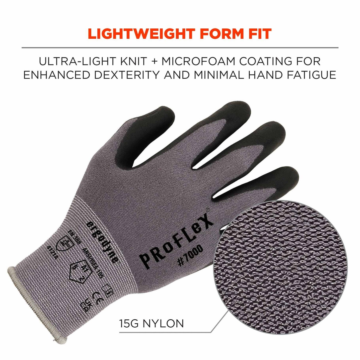 Microfoam Palm String Knit Gloves - Ergodyne - Durable Grip