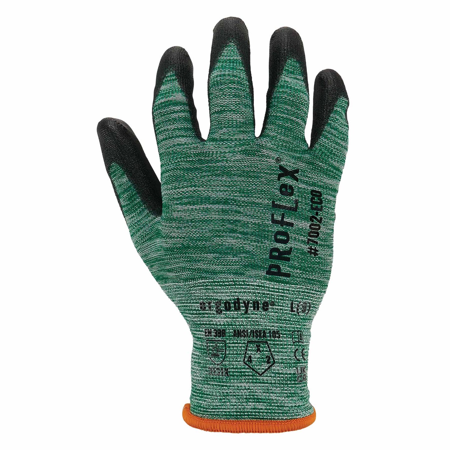 Green String Knit Gloves - Ergodyne - Recycled PU