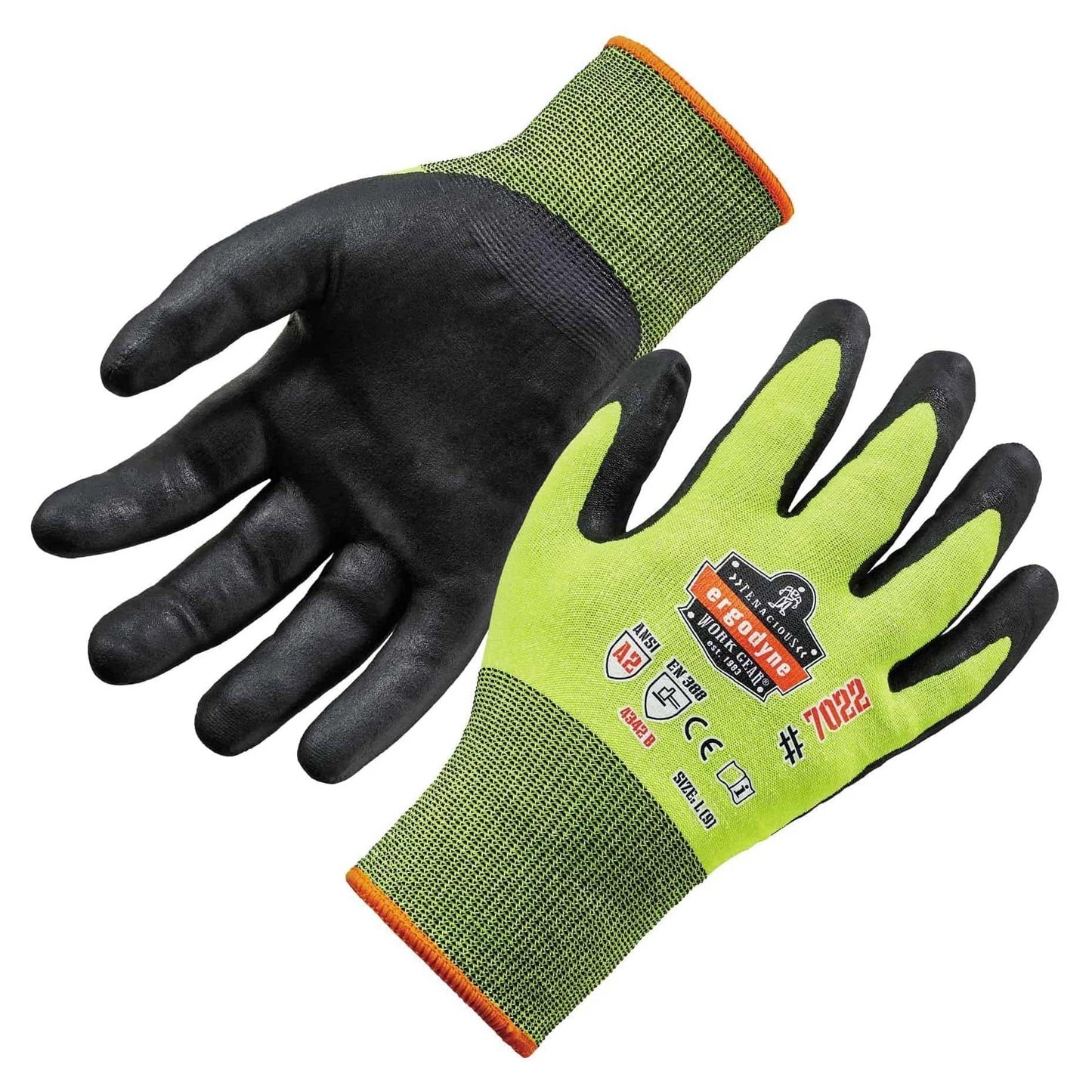 Green String Knit Gloves - Ergodyne - Cut Resistant Nitrile