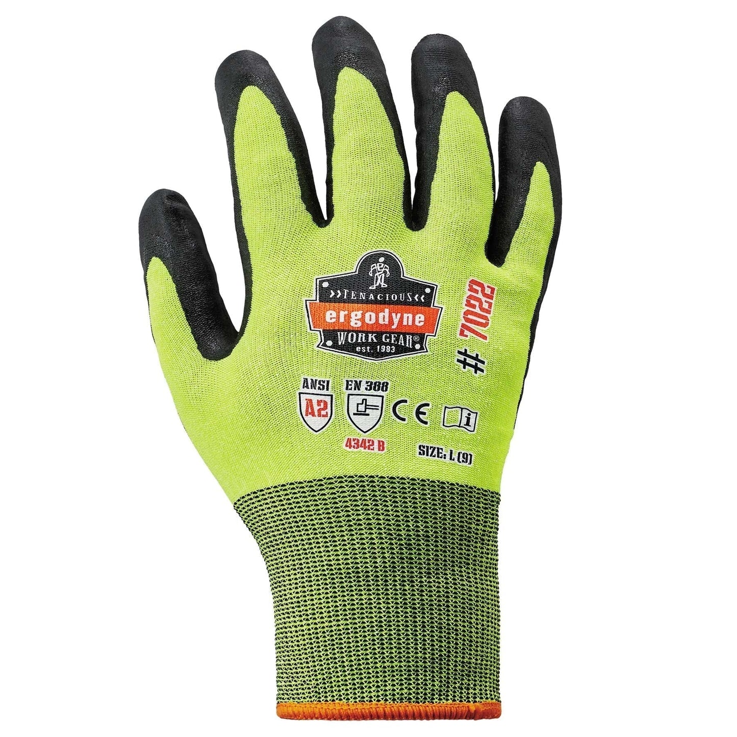 Green String Knit Gloves - Ergodyne - Cut Resistant Nitrile