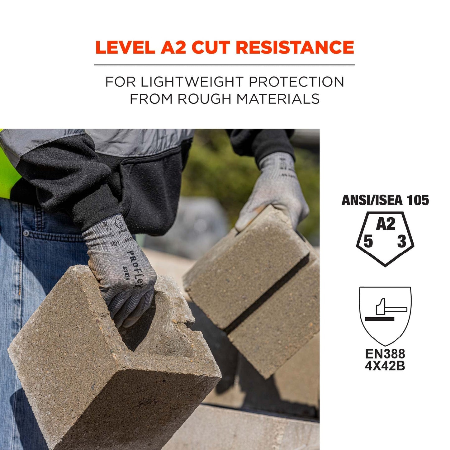 Gray String Knit Gloves - Ergodyne - Cut Resistant