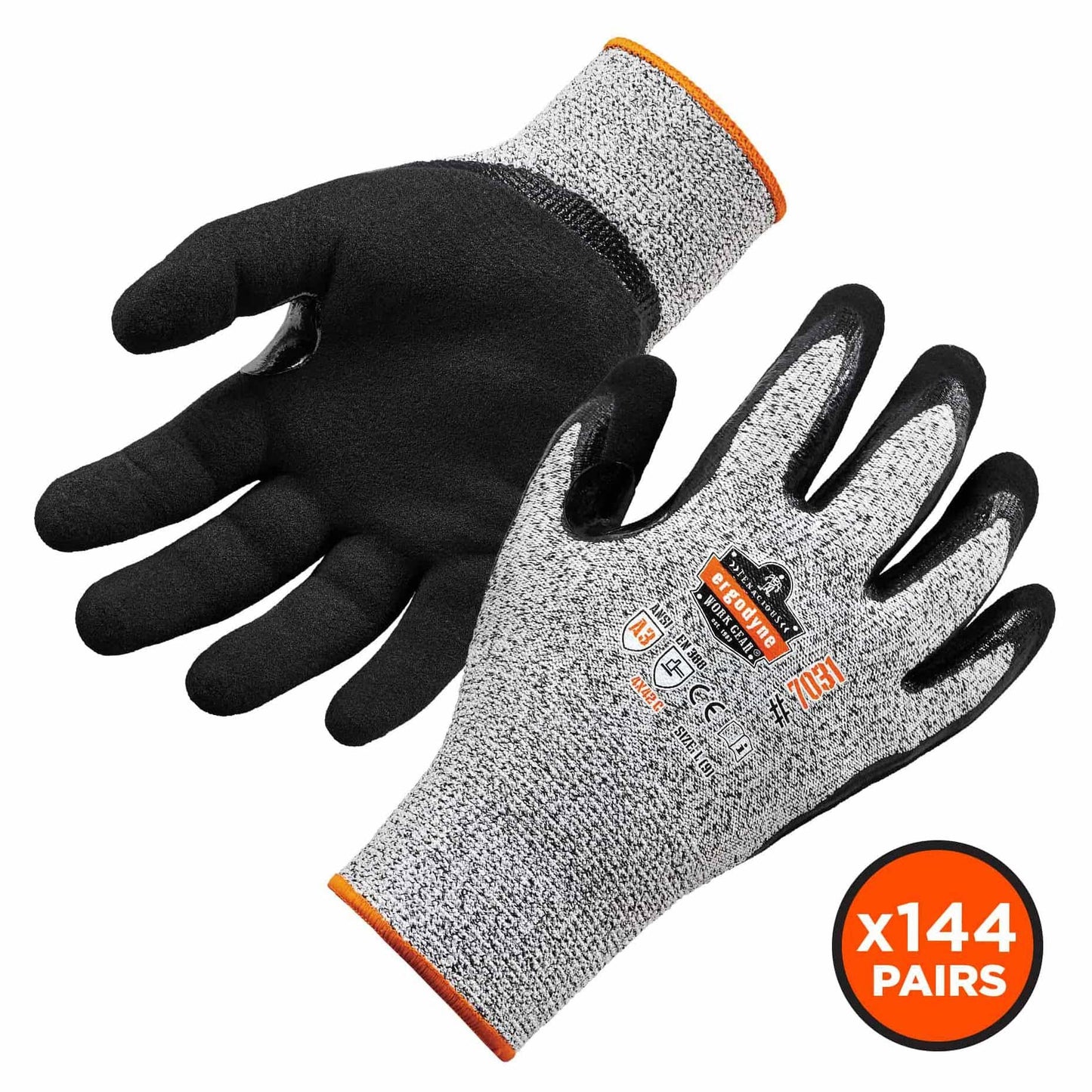 Gray String Knit Gloves - Ergodyne - Cut-Resistant Durable