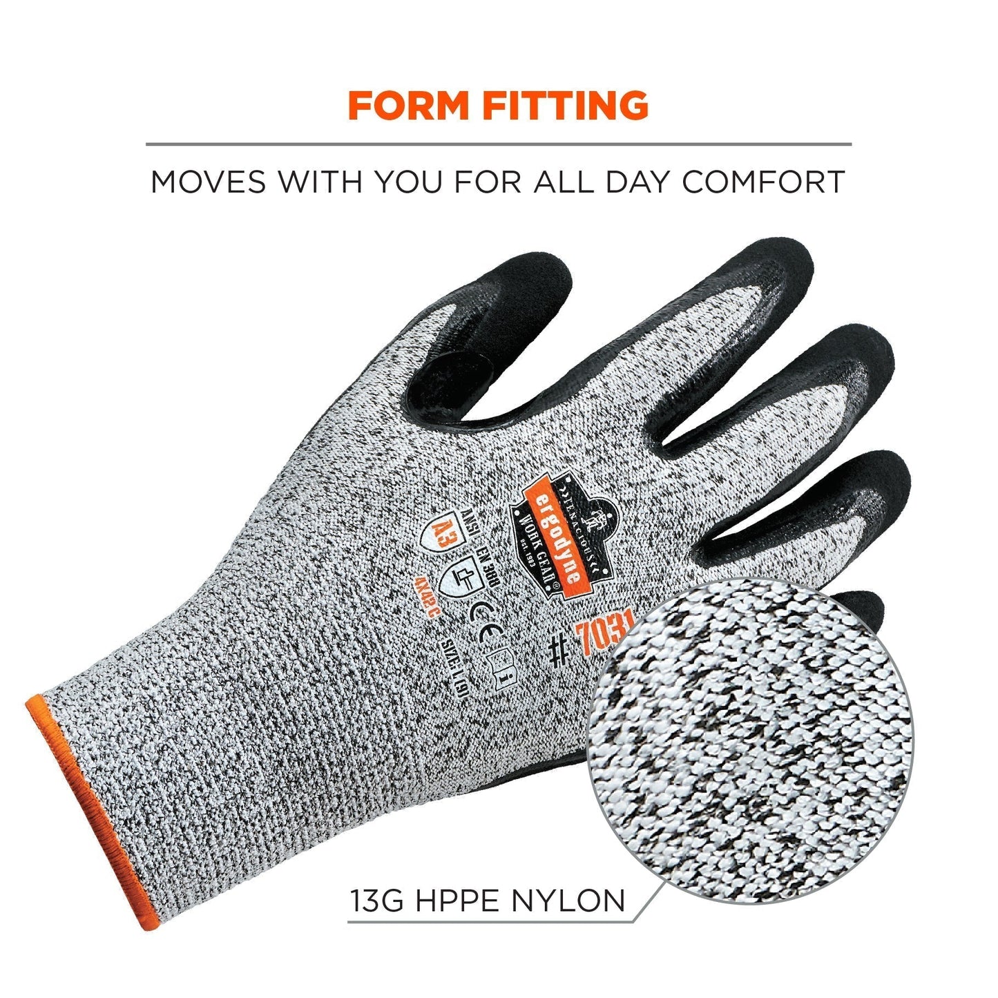 Gray Durable String Knit Gloves - Ergodyne - Cut-Resistant