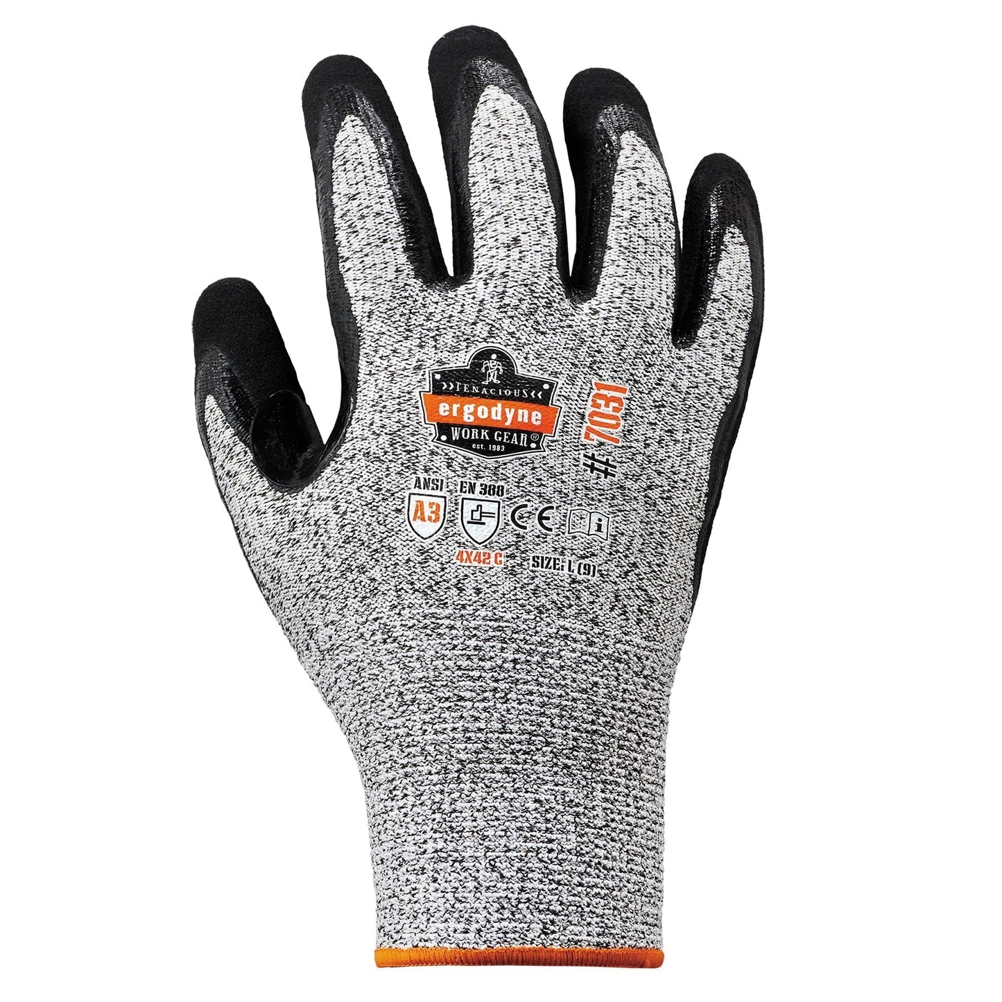 Gray Durable String Knit Gloves - Ergodyne - Cut-Resistant