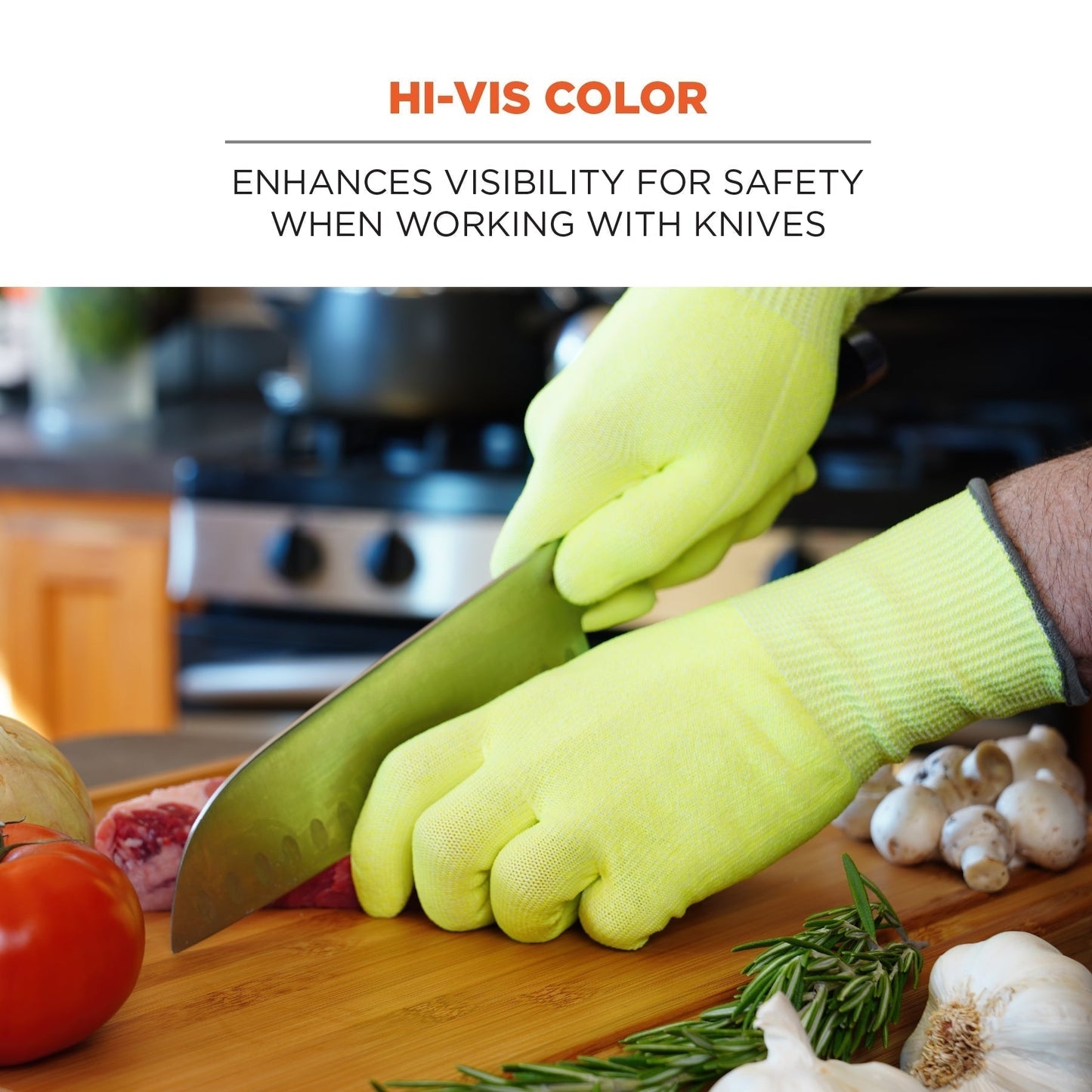 Yellow/Lime Cut Resistant Gloves - Ergodyne - Food Safe