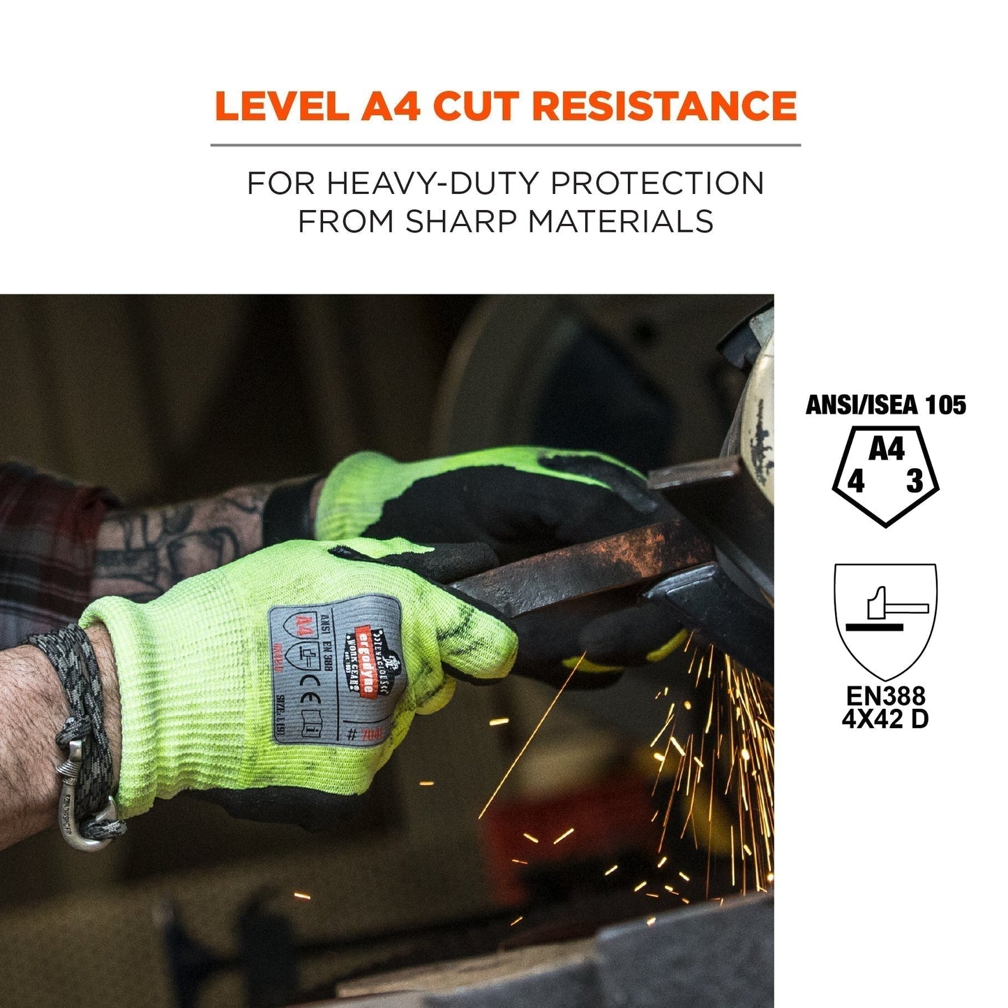 Green String Knit Gloves - Ergodyne - Cut-Resistant Comfort