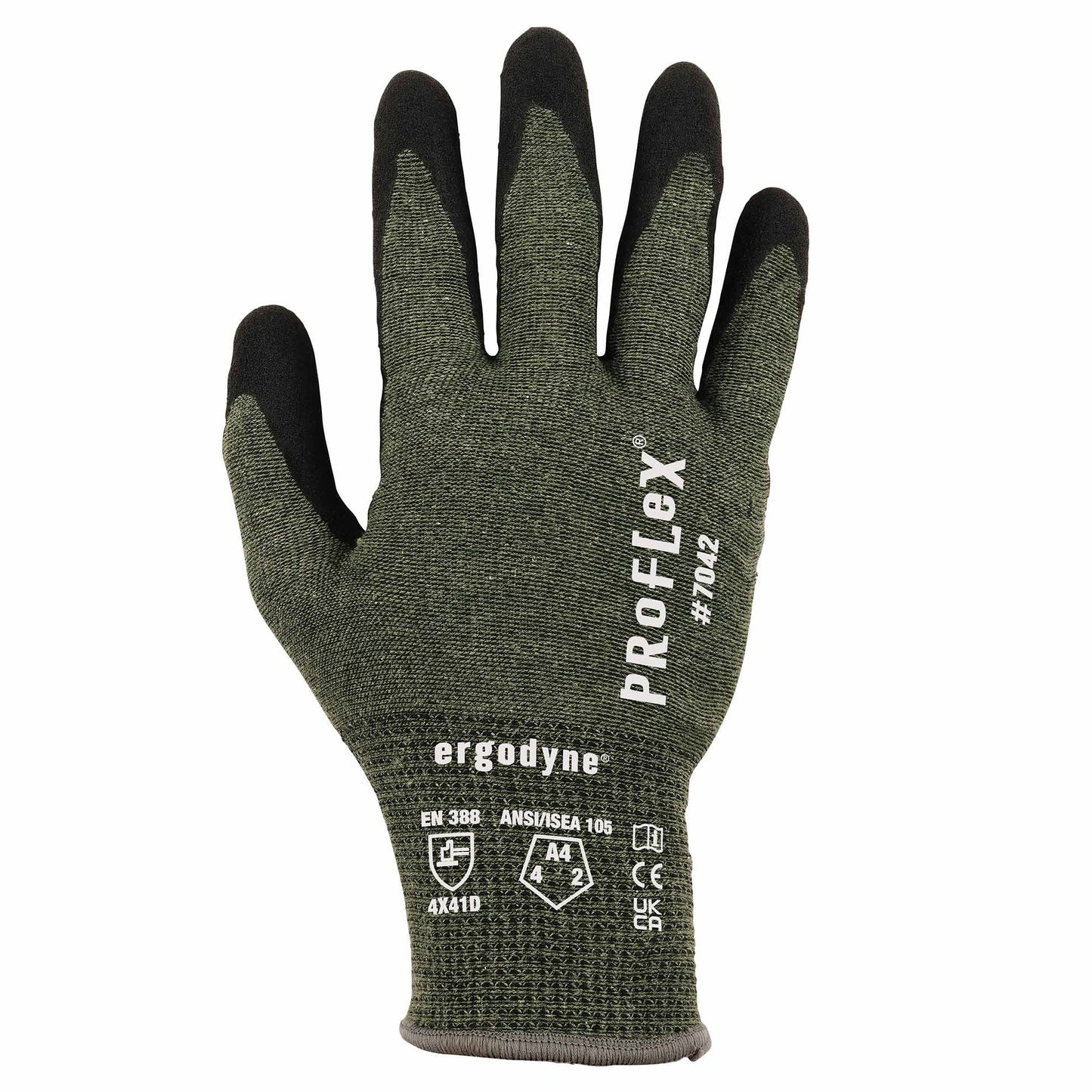 Green String Knit Gloves - Ergodyne - Nitrile Coated