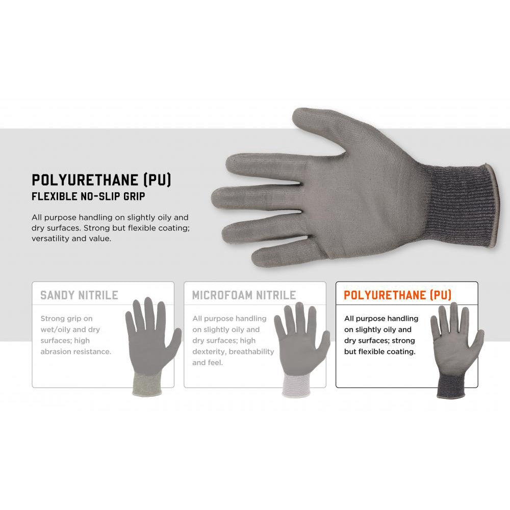 Gray String Knit Gloves - Ergodyne - Flexible Fit