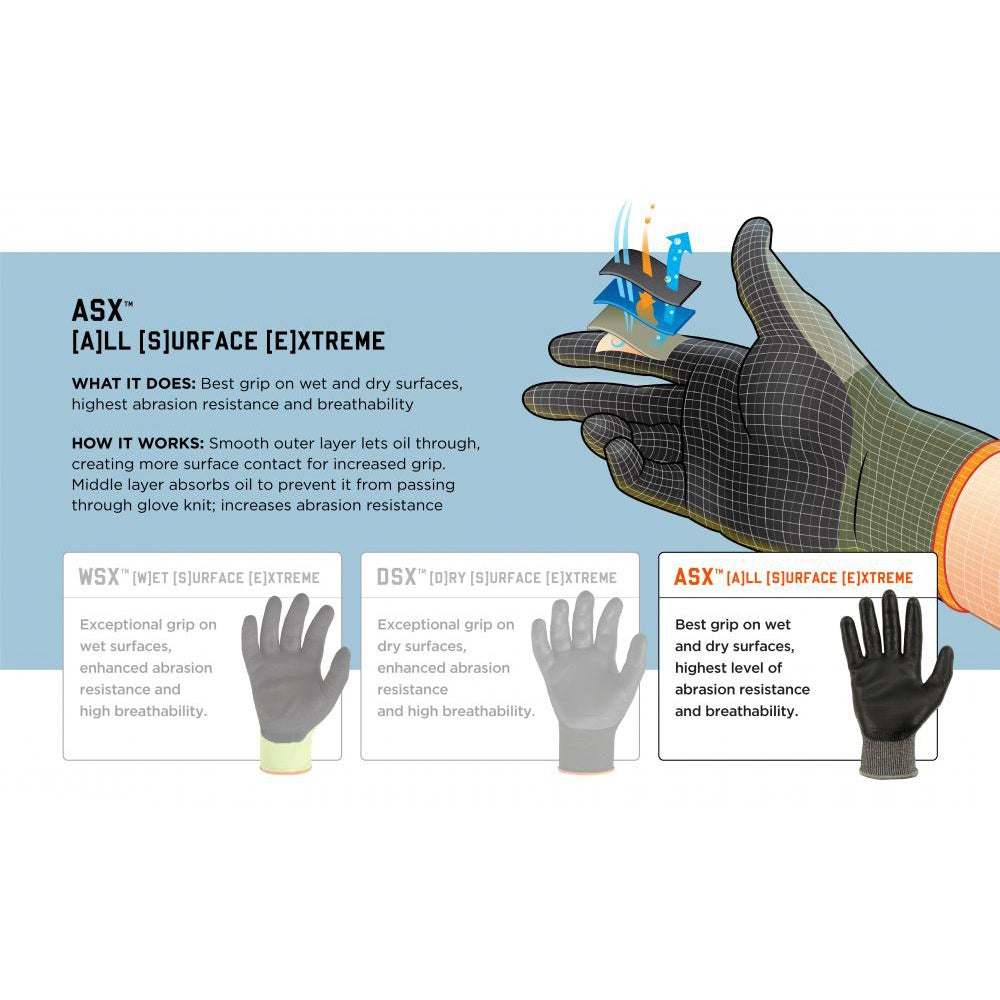 Gray String Knit Gloves - Ergodyne - Cut Resistant A7