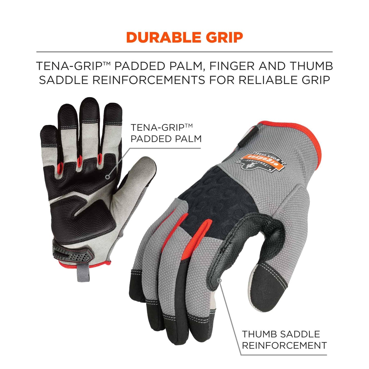 Gray Performance Gloves | Ergodyne | Proflex 710Cr Heavy-Duty + Cut Resistance