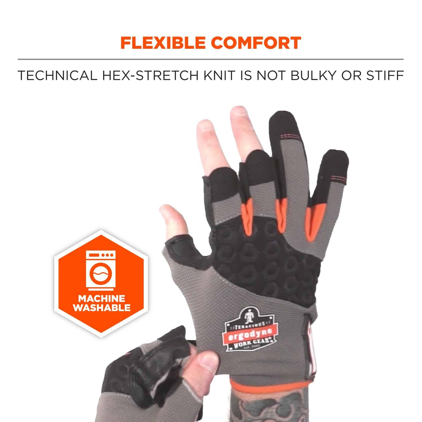 Black Performance Gloves - Ergodyne - Touch Control Design
