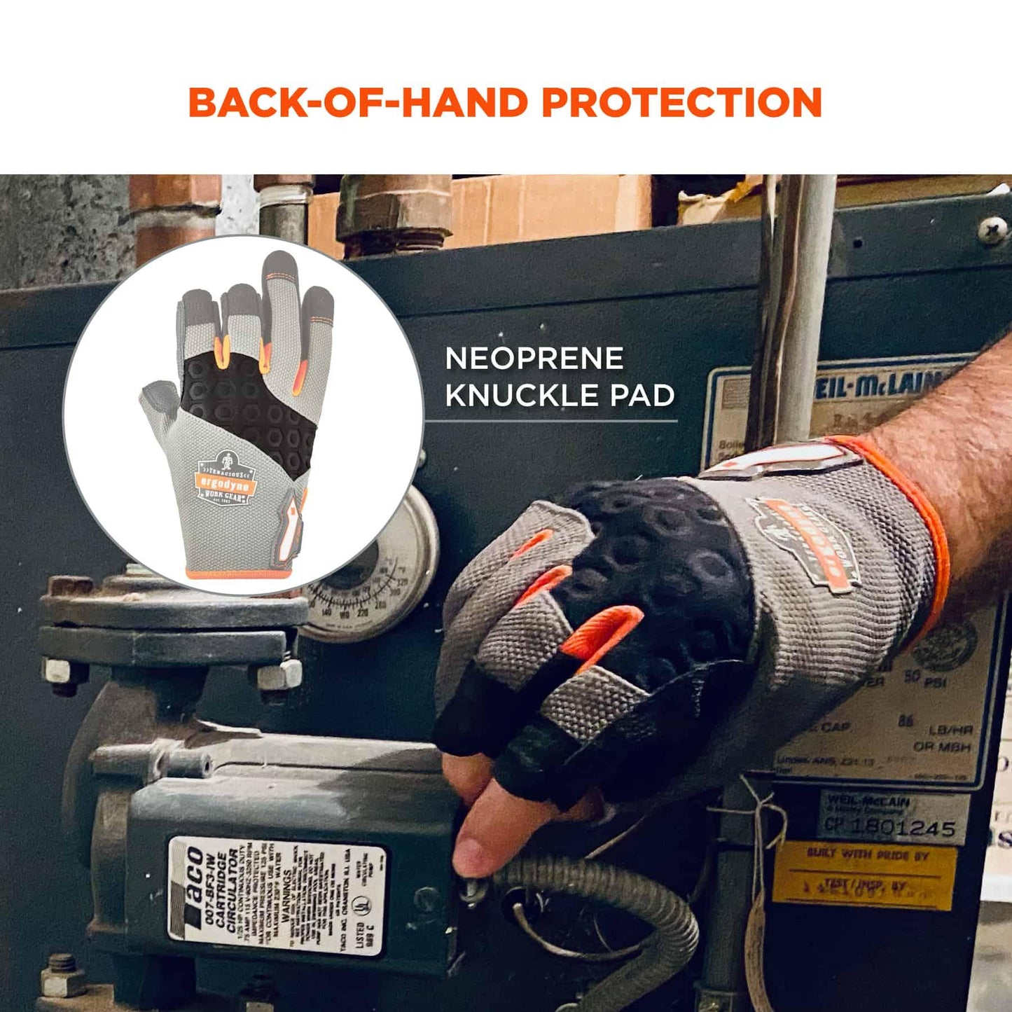 Black Performance Gloves - Ergodyne - Touch Control Design