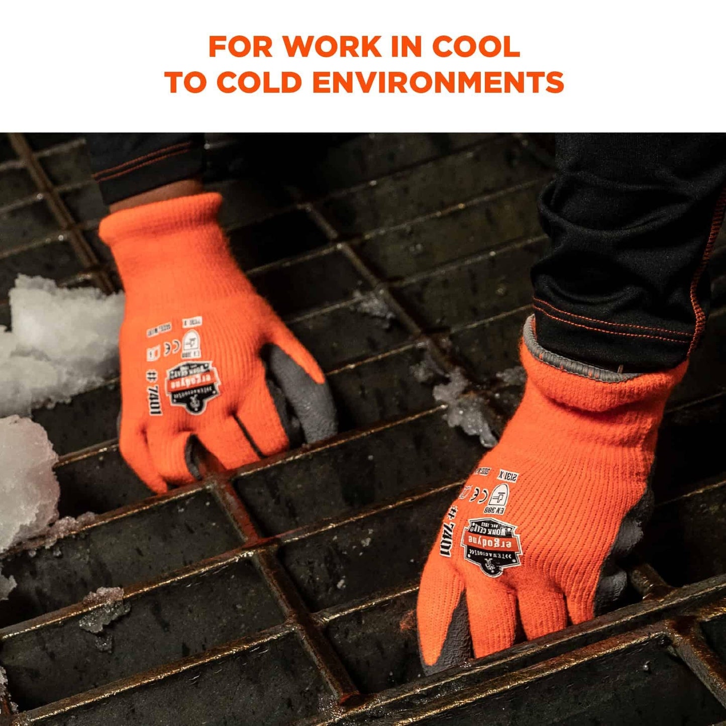 Orange String Knit Gloves - Ergodyne - Lightweight Comfort