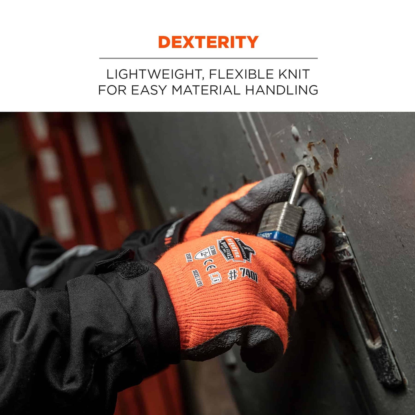 Orange String Knit Gloves - Ergodyne - Lightweight Comfort