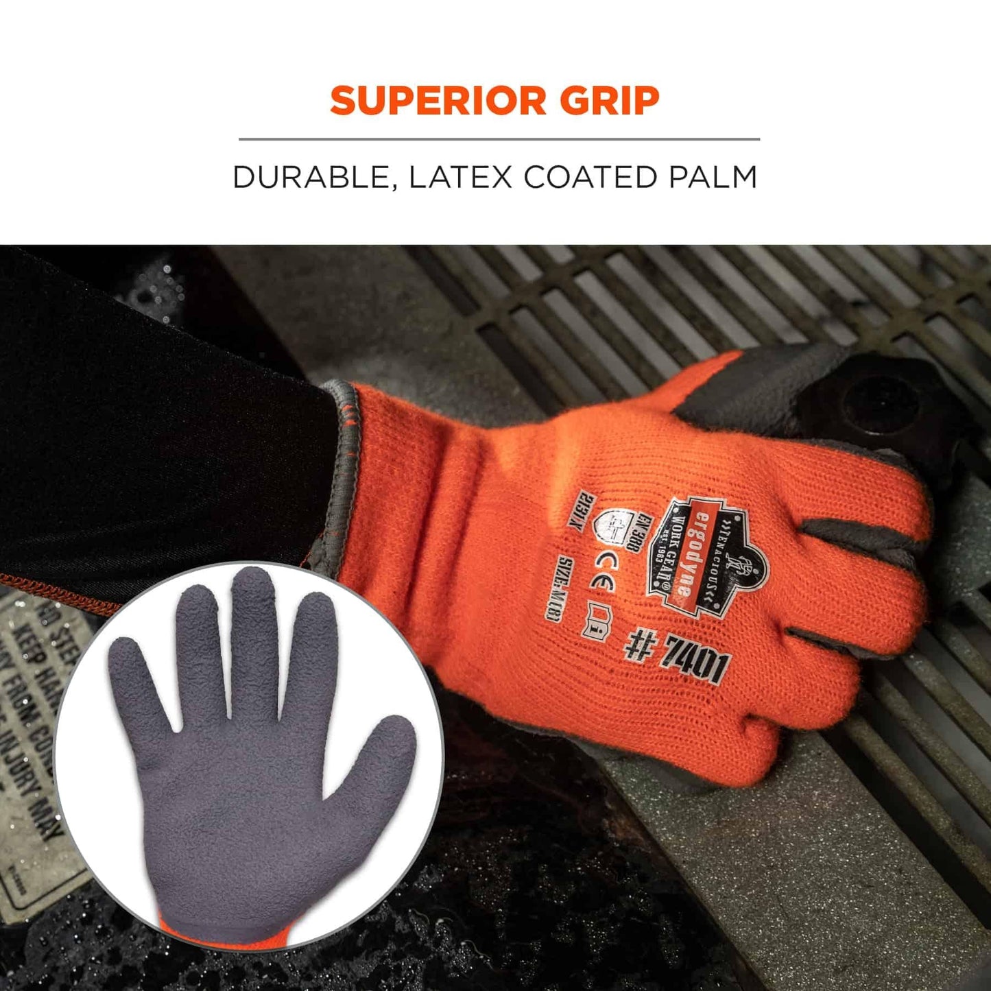 Orange String Knit Gloves - Ergodyne - Lightweight Comfort