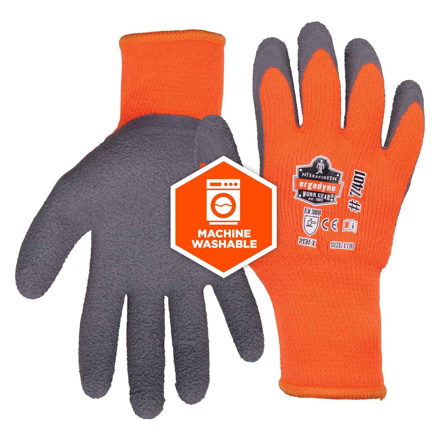 Orange String Knit Gloves - Ergodyne - Lightweight Comfort