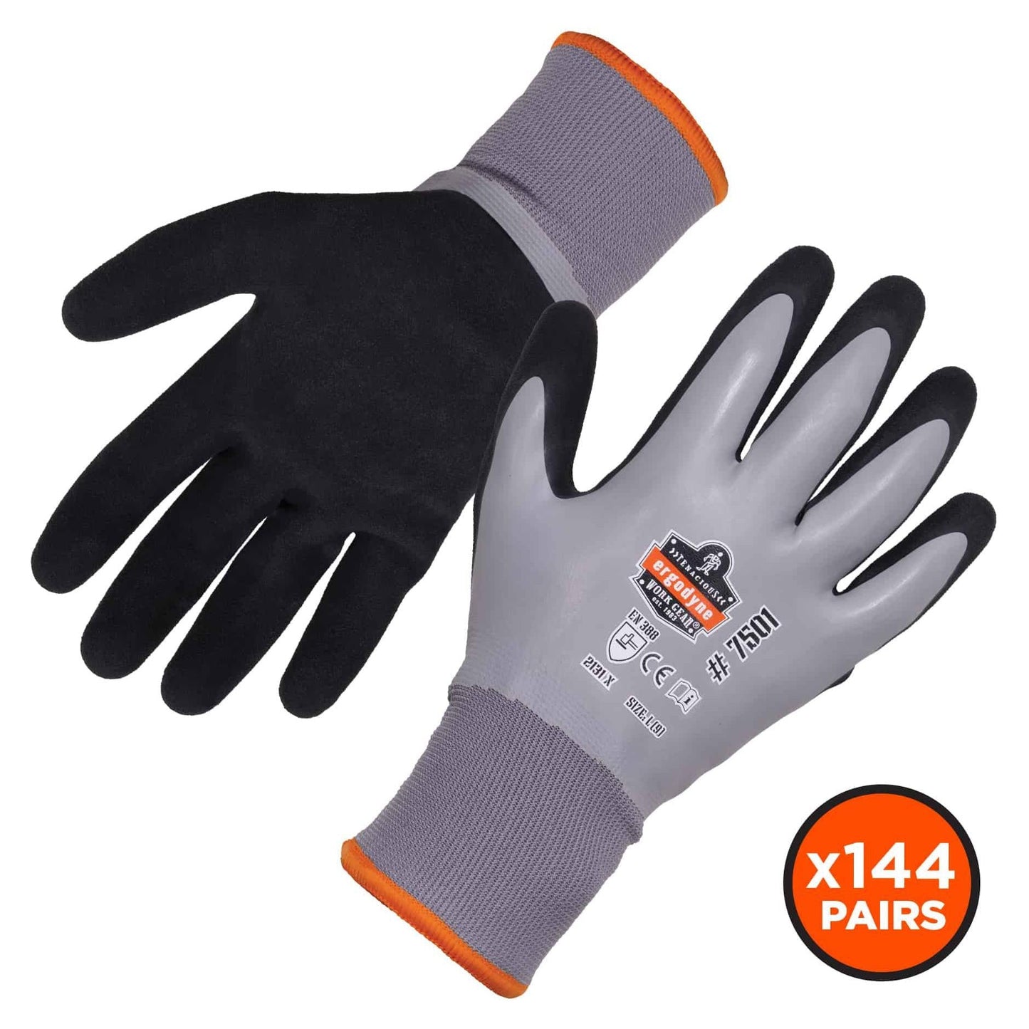 Gray Warm Knit Gloves - Ergodyne - Waterproof Grip