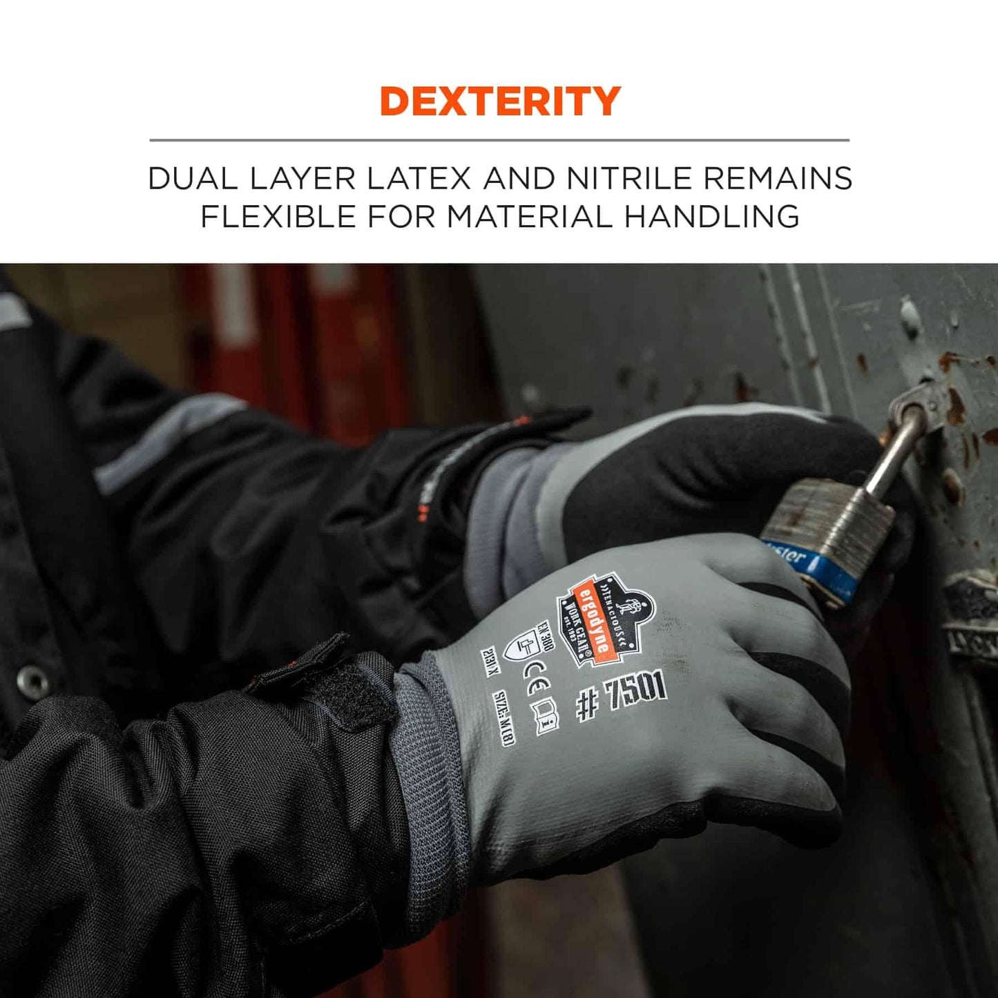 Gray Warm Knit Gloves - Ergodyne - Waterproof Grip