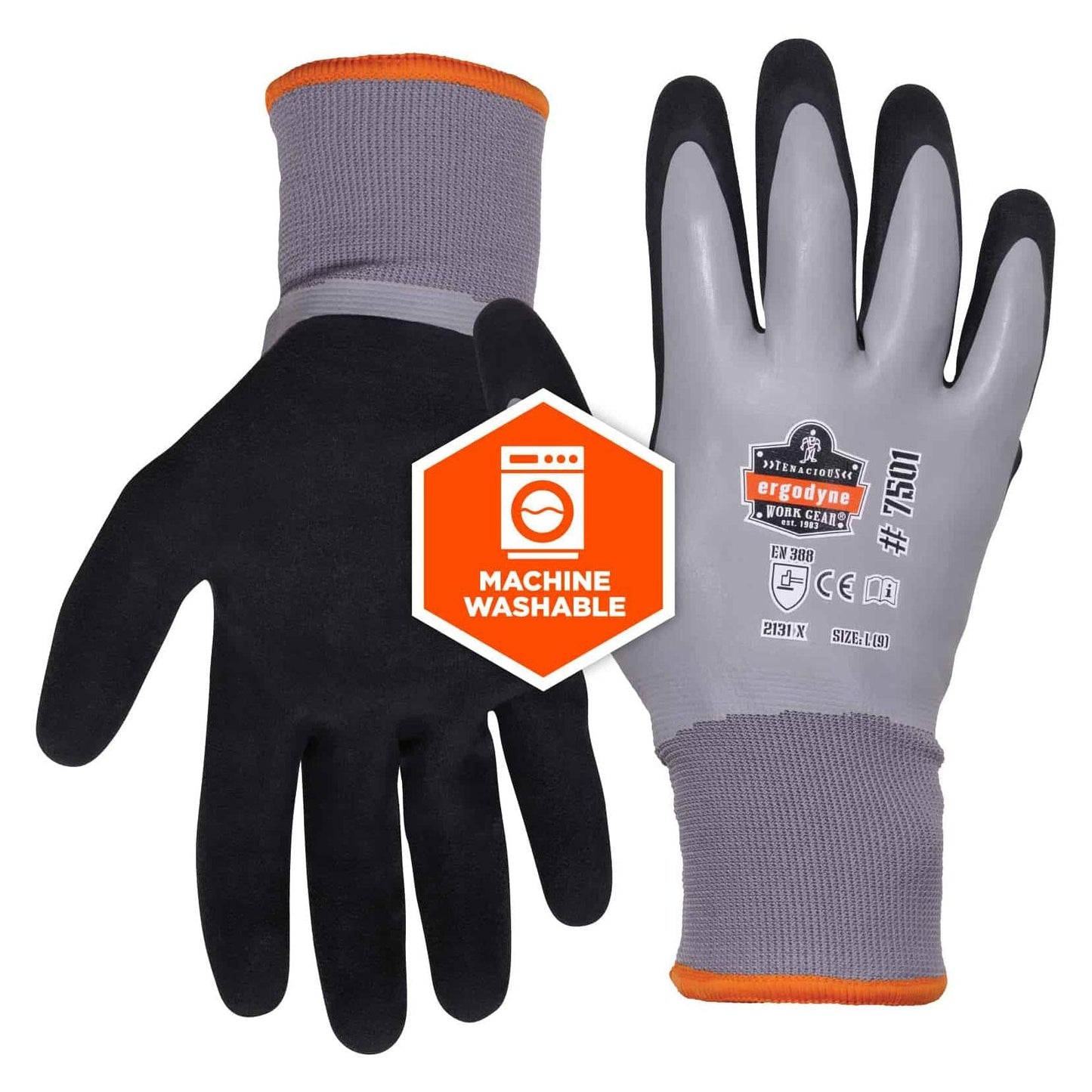 Gray Warm Knit Gloves - Ergodyne - Waterproof Grip