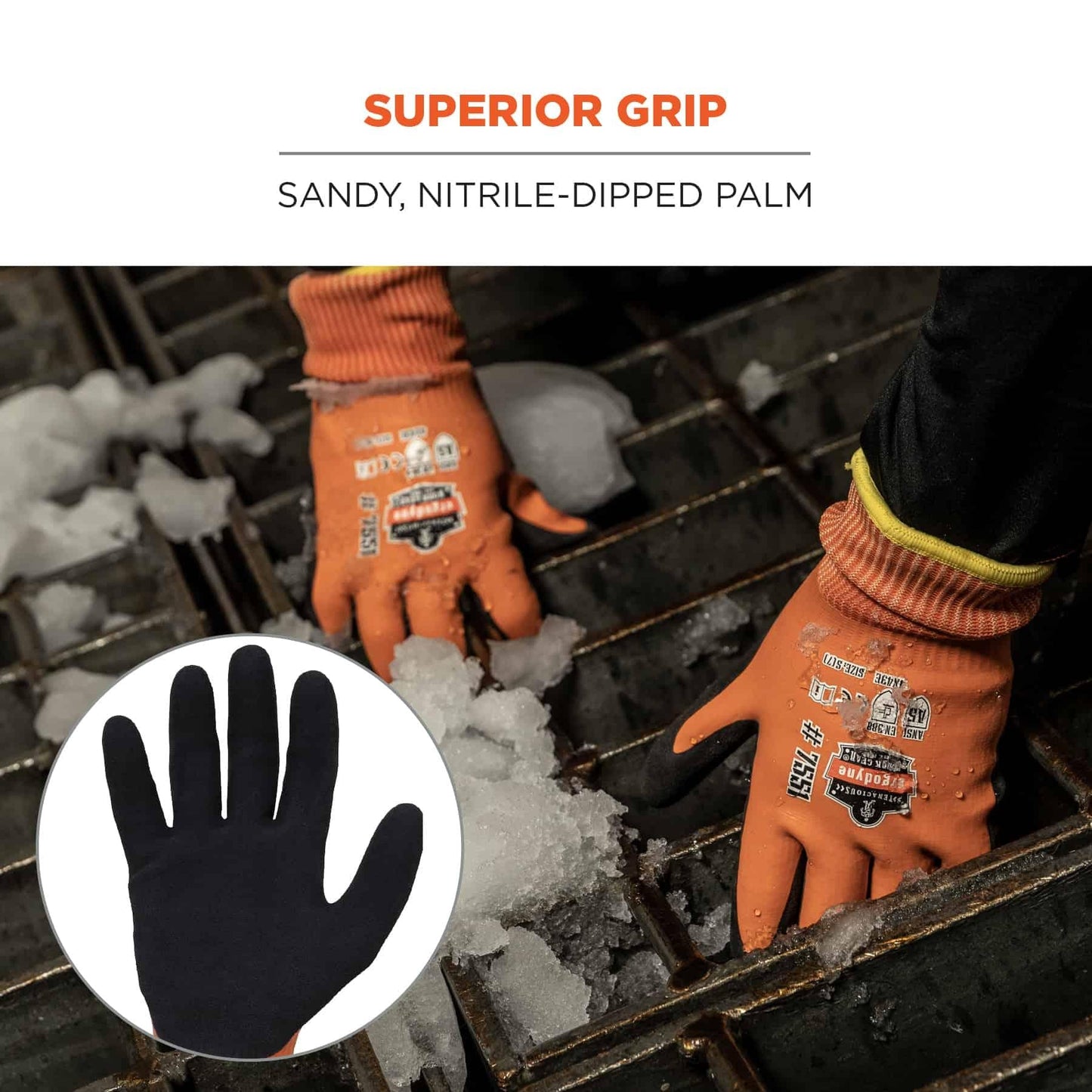 Orange String Knit Gloves - Ergodyne - Waterproof Design