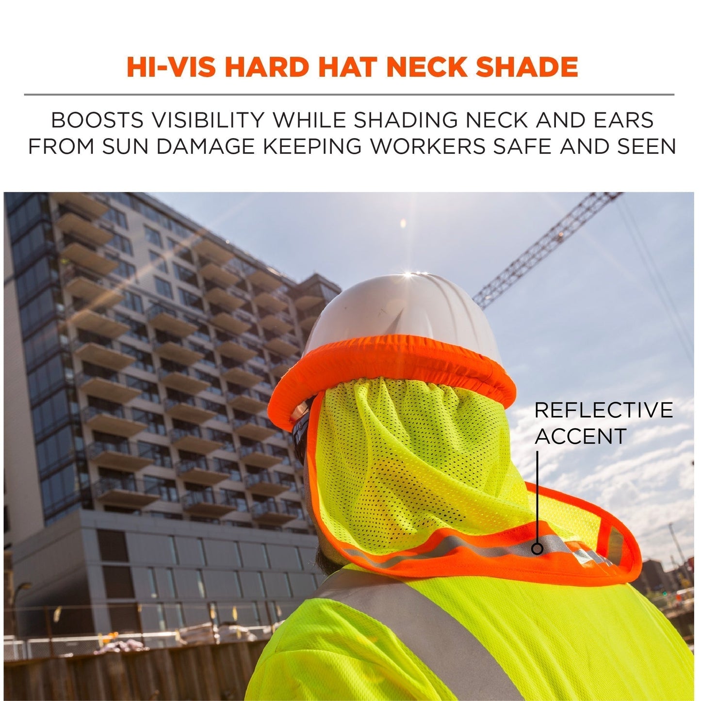 Yellow/Lime Hard Hat Shades - Ergodyne - Hi-Vis Mesh