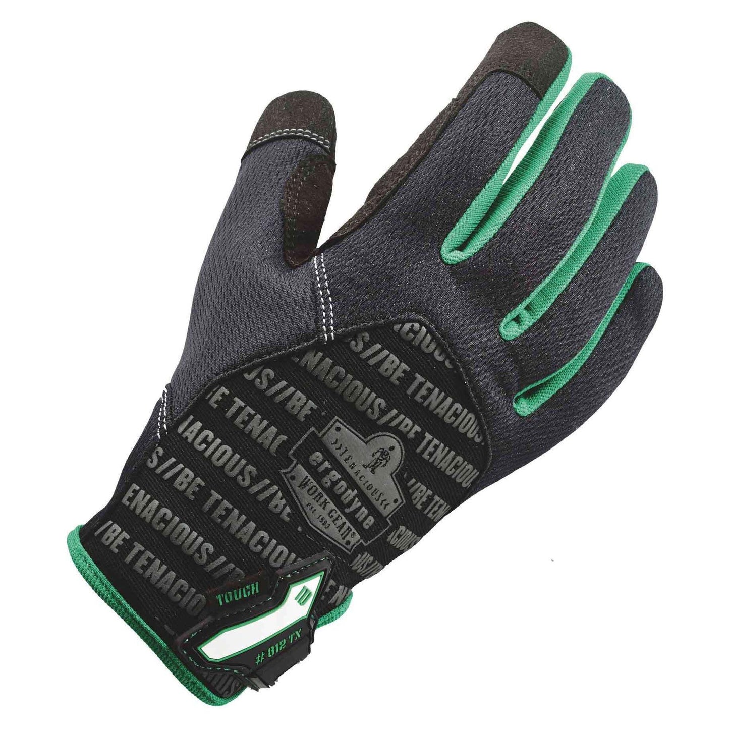 Black/Green Performance Gloves - Ergodyne - Touch Screen