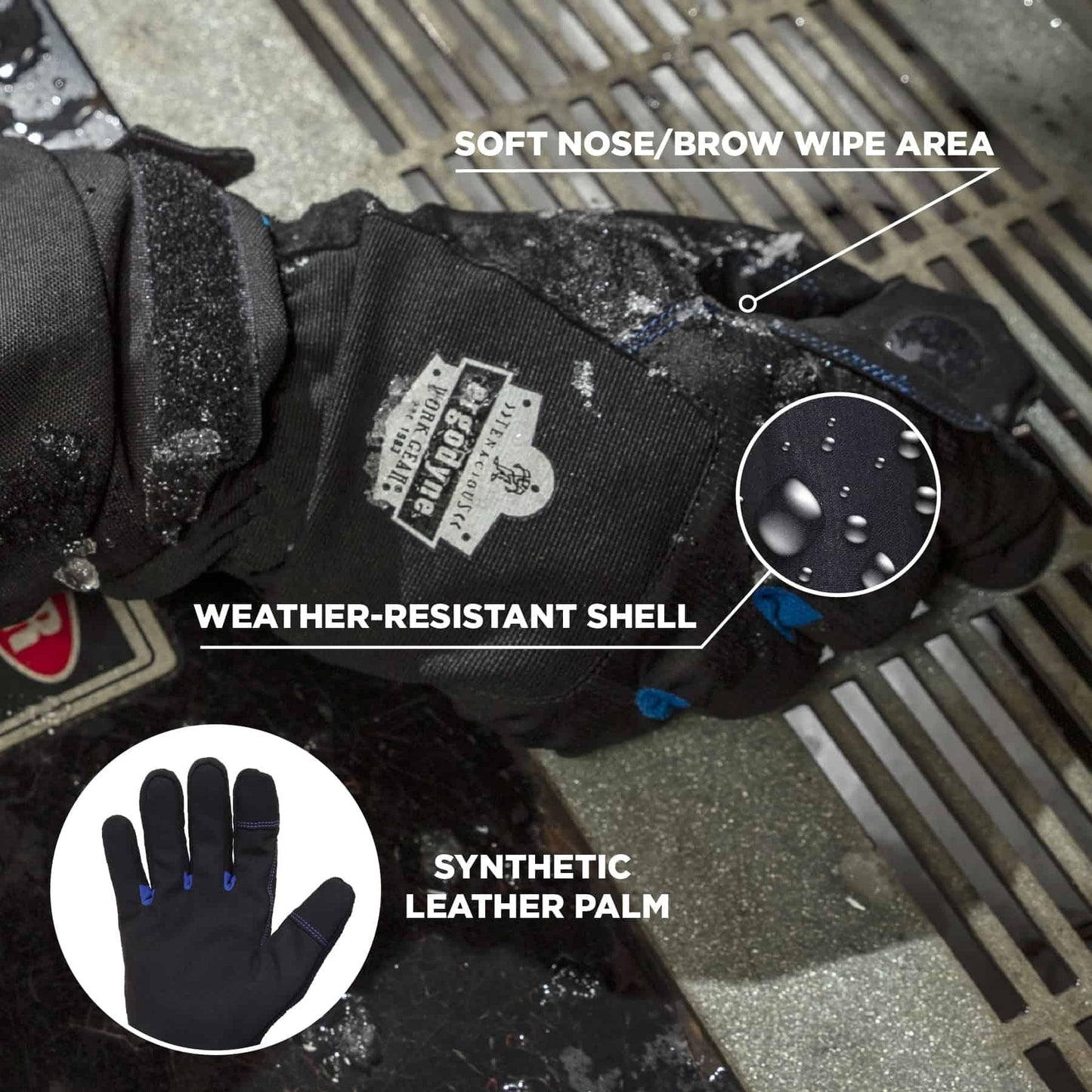 Black Thermal Gloves - Ergodyne - Touchscreen Friendly