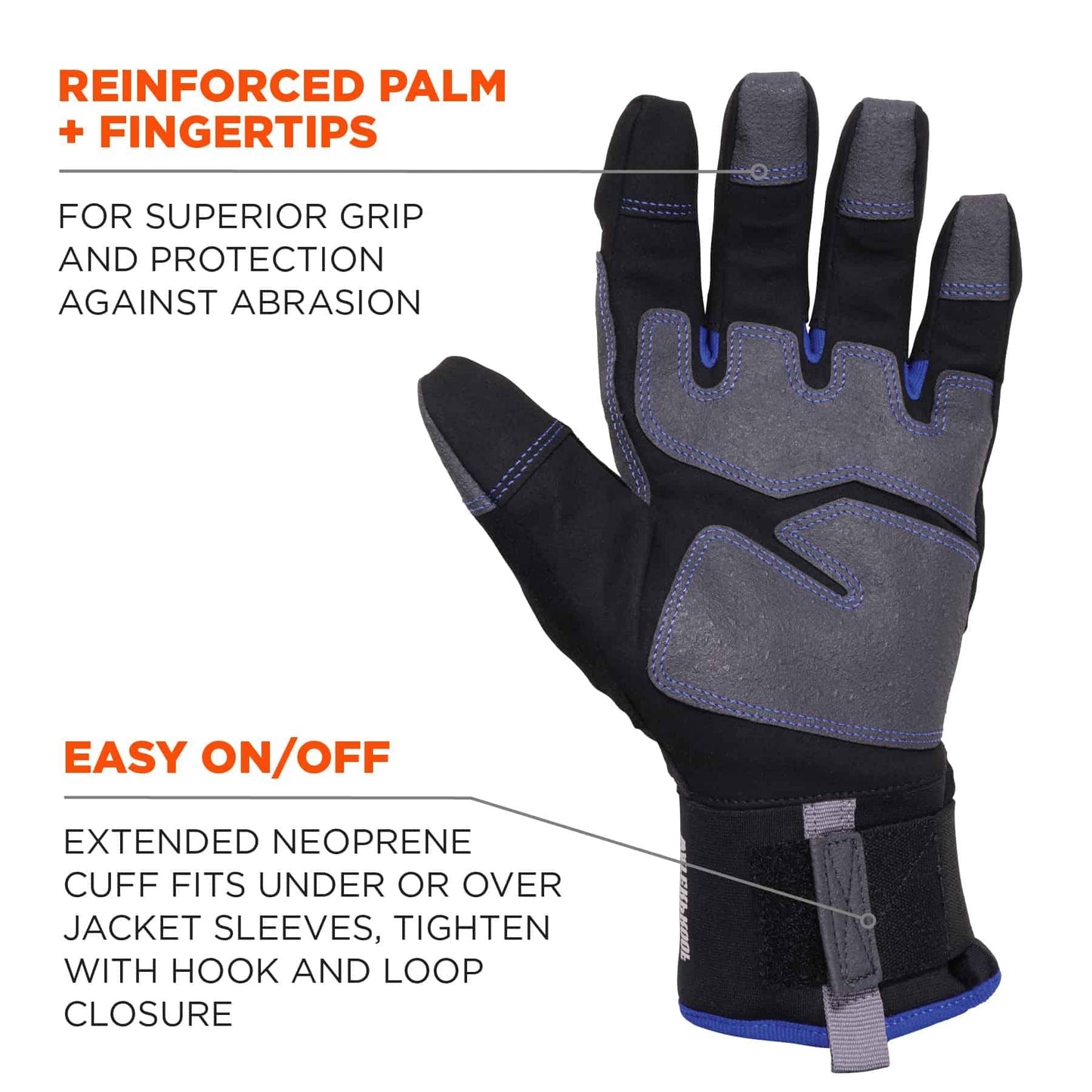 Black Performance Gloves - Ergodyne - Waterproof Utility