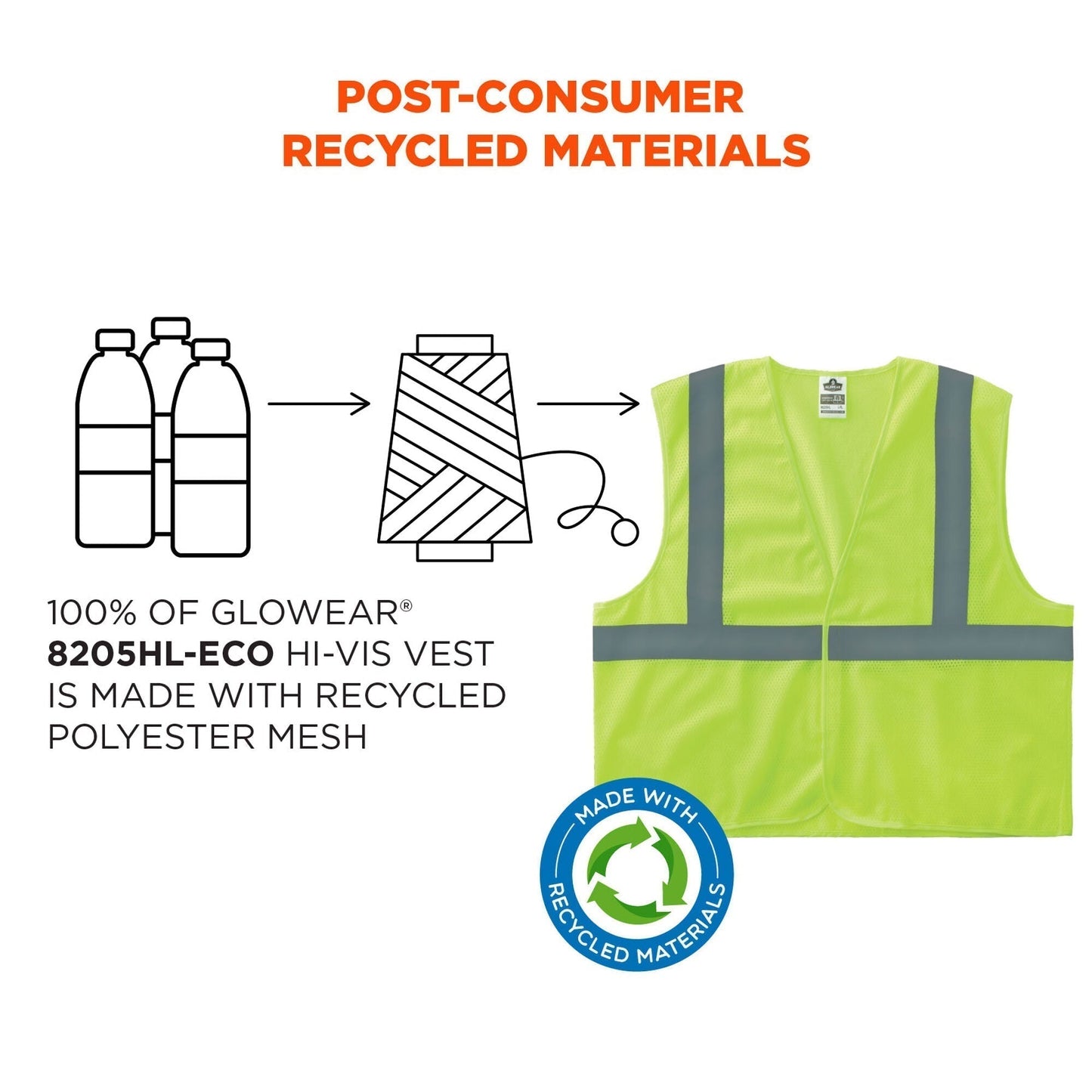 Yellow/Lime Safety Vests - Ergodyne - Eco-Friendly Design