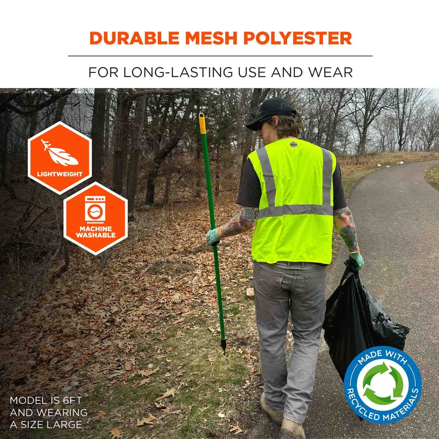 Yellow/Lime Safety Vests - Ergodyne - Eco-Friendly Design