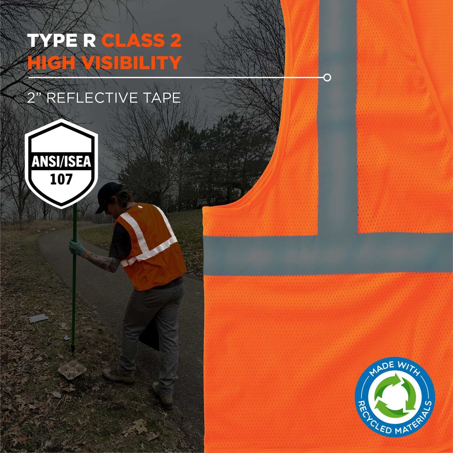 Yellow/Lime Safety Vests - Ergodyne - Eco-Friendly Design