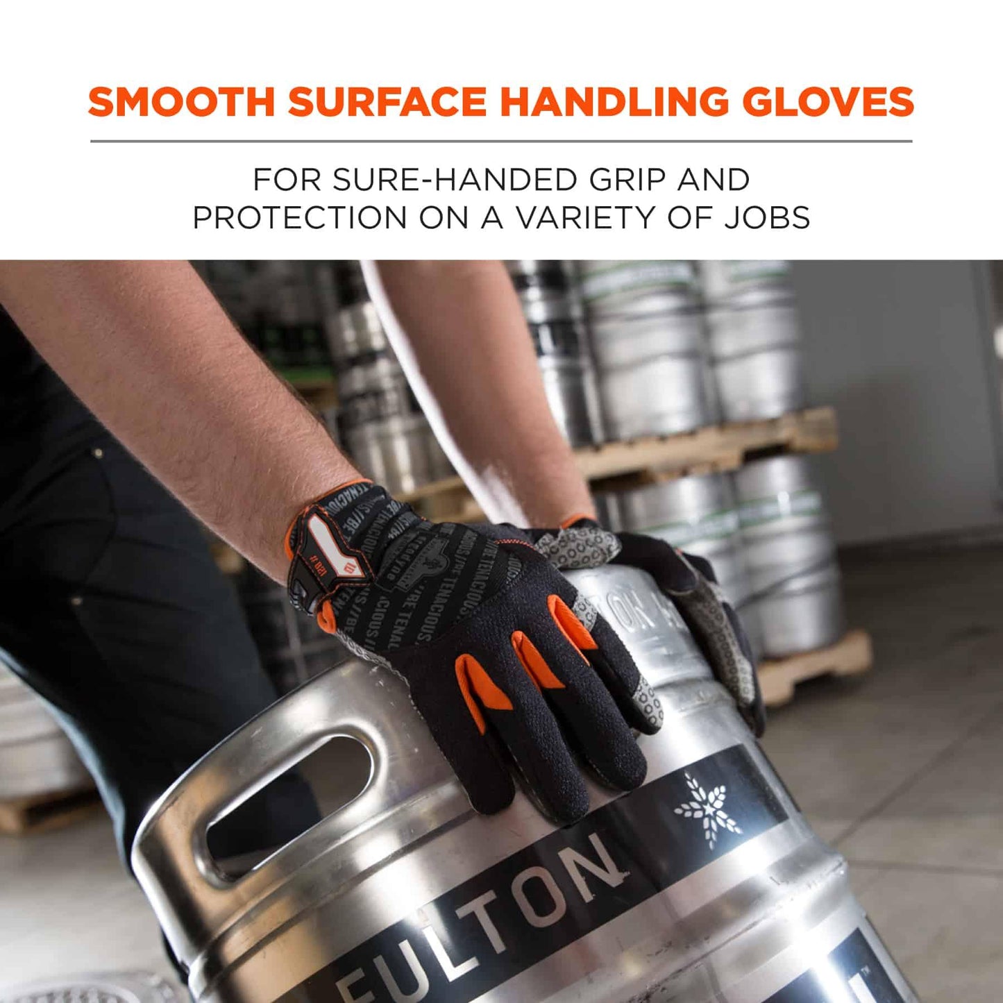 Black Performance Gloves - Ergodyne - Smooth Grip