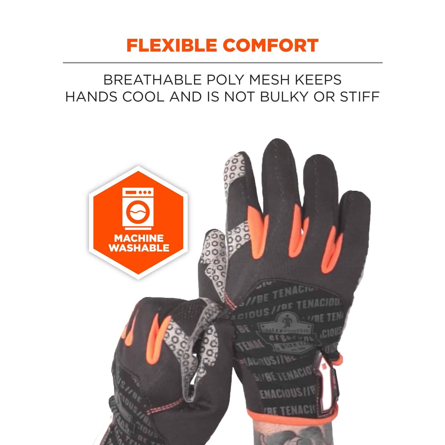 Black Performance Gloves - Ergodyne - Smooth Grip