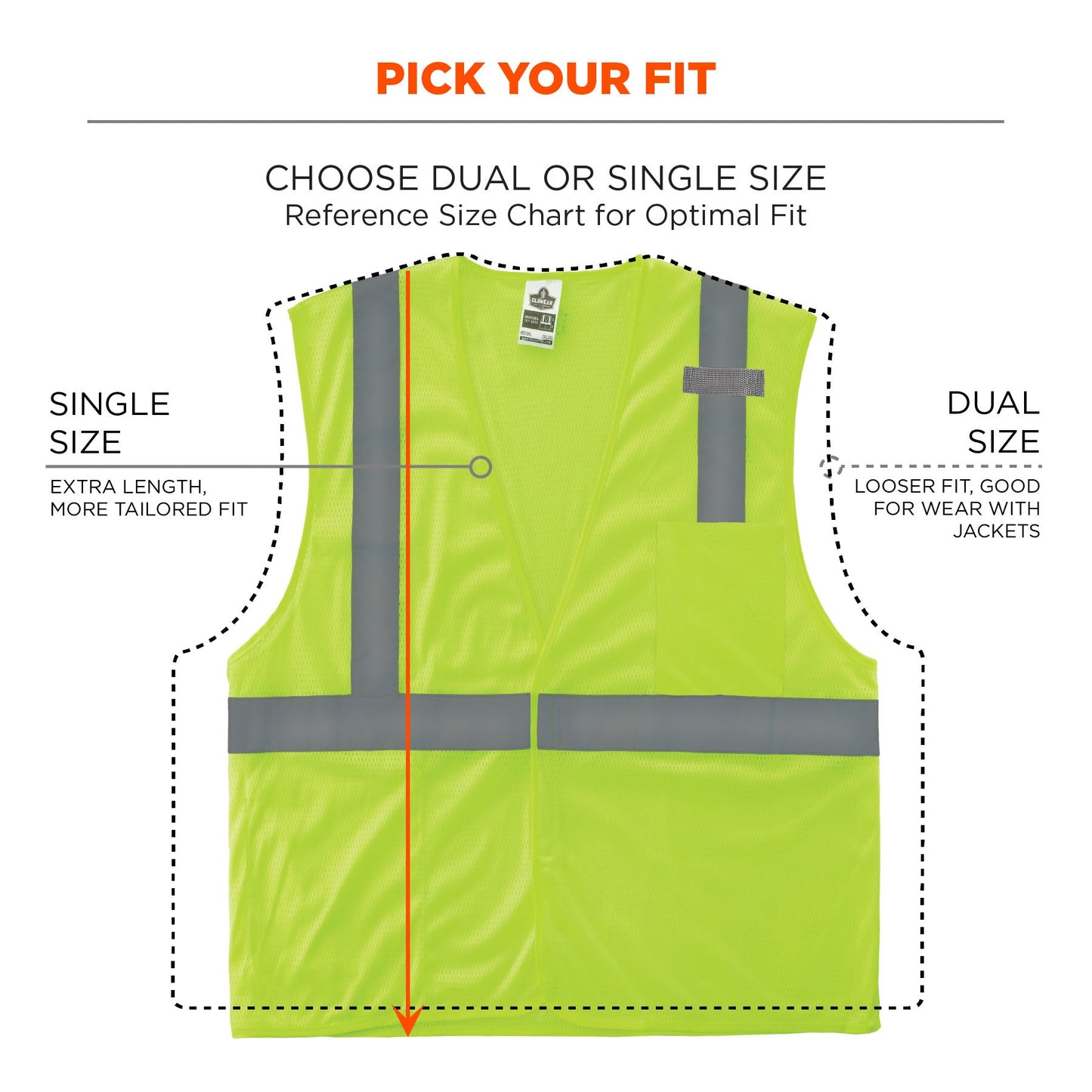 Yellow/Lime Safety Vest - Ergodyne - Hi-Vis Utility