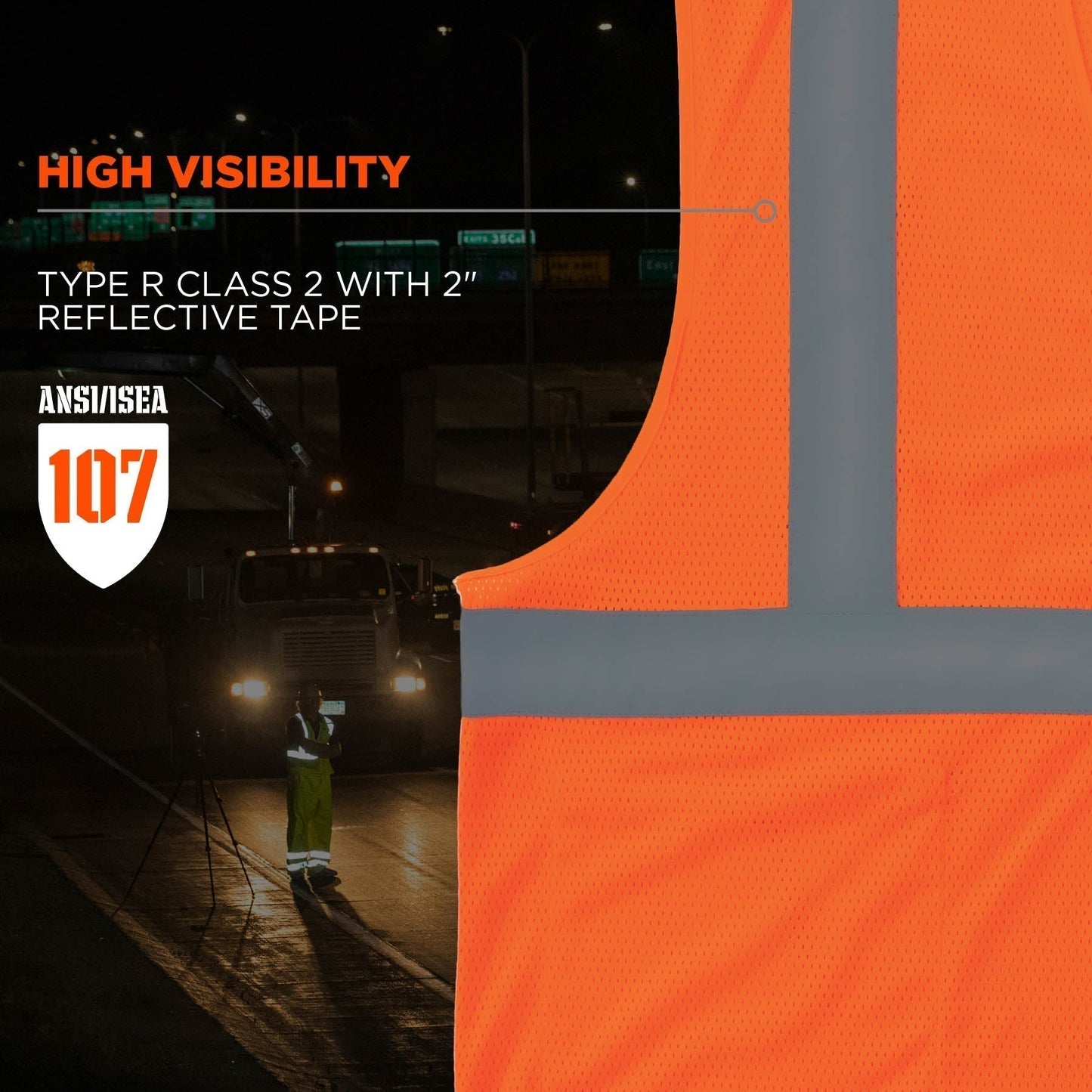 Yellow/Lime Safety Vest - Ergodyne - Hi-Vis Utility
