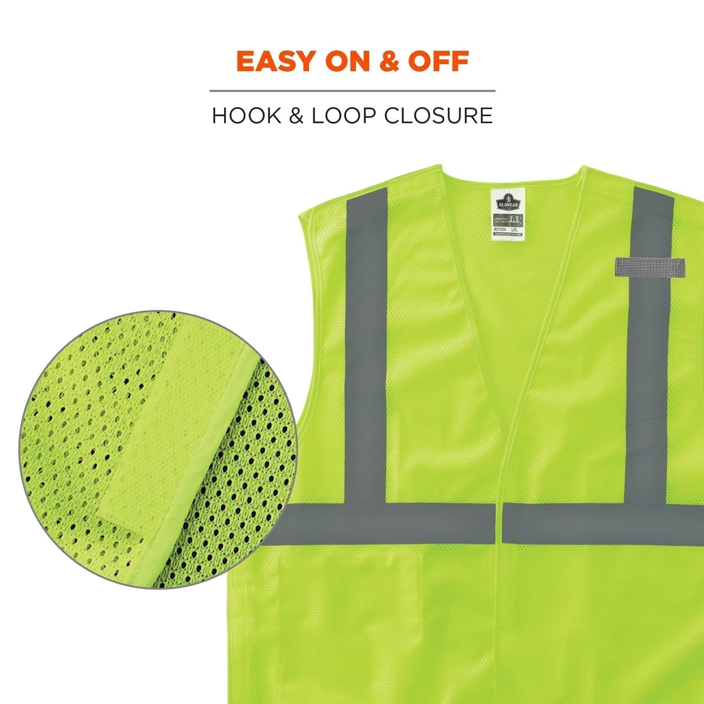 Yellow/Lime Safety Vest - Ergodyne - Breakaway Design