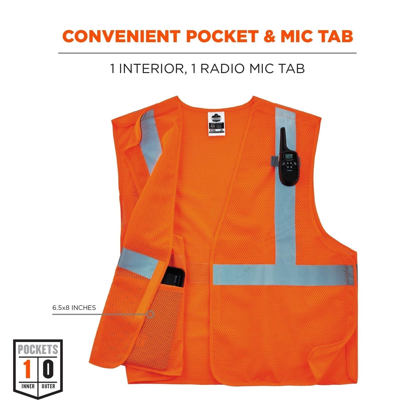 Yellow/Lime Safety Vest - Ergodyne - Breakaway Design