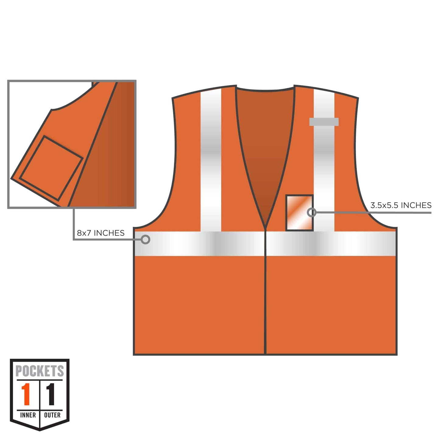 Yellow/Lime Safety Vest - Ergodyne - Breakaway Design