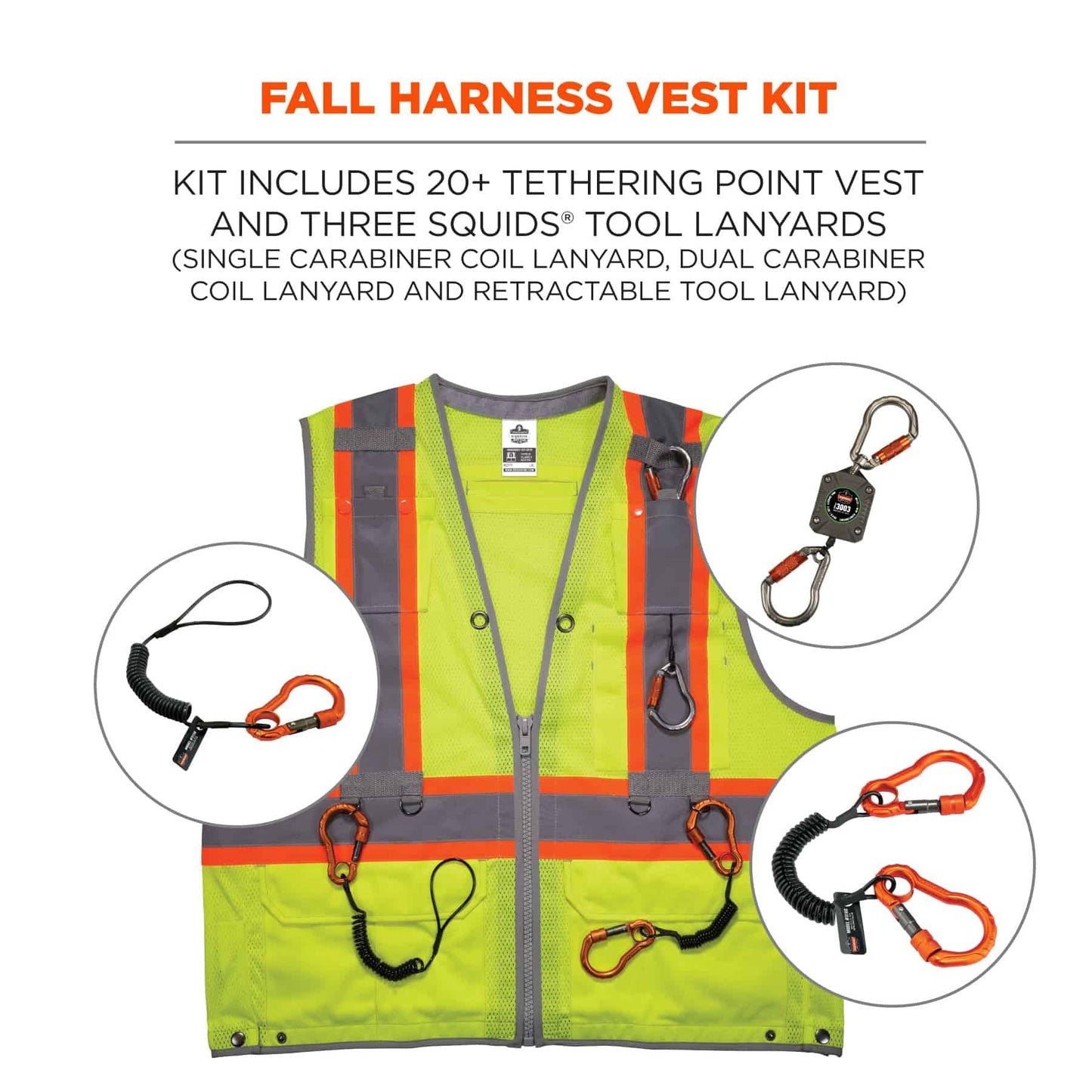 Yellow/Lime Safety Vest - Ergodyne - Hi-Vis Durable