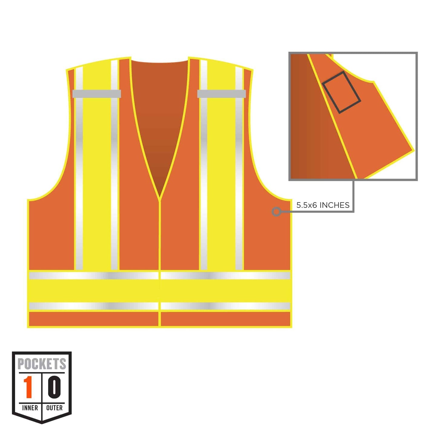 Yellow/Lime Safety Vest - Ergodyne - ANSI Compliant