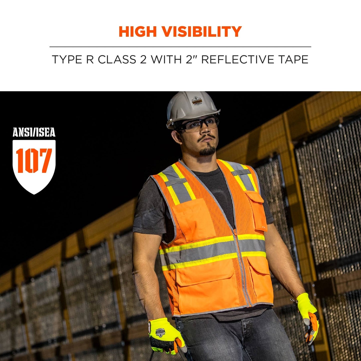 Yellow/Lime Safety Vest - Ergodyne - Hi-Vis Reflective