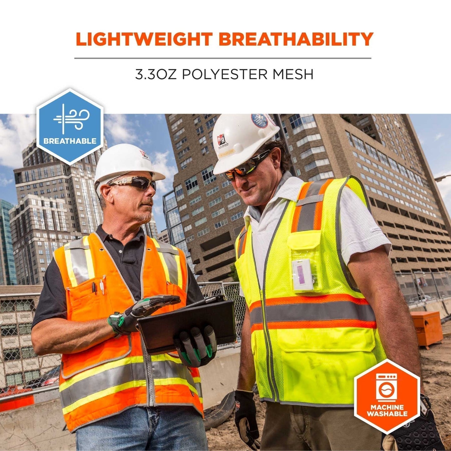 Yellow/Lime Safety Vest - Ergodyne - Hi-Vis Reflective