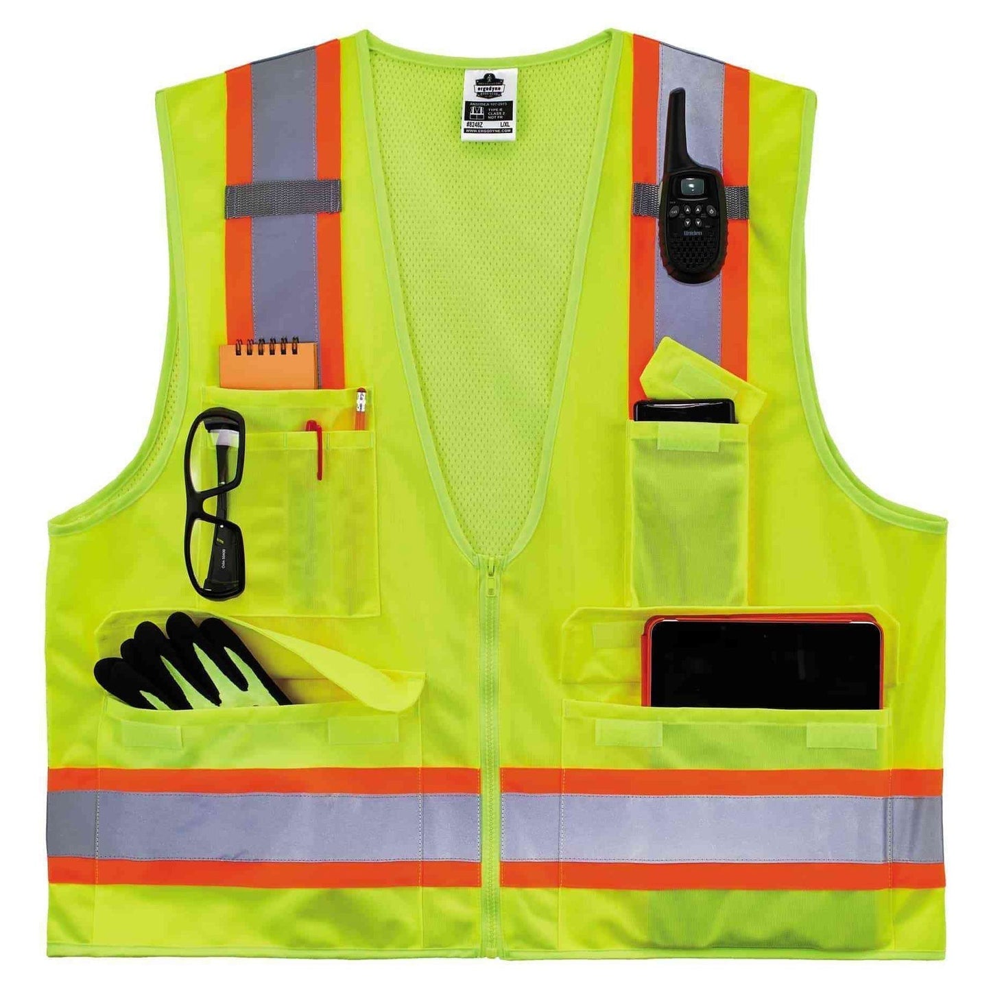 Yellow/Lime Safety Vests - Ergodyne - ANSI Compliant