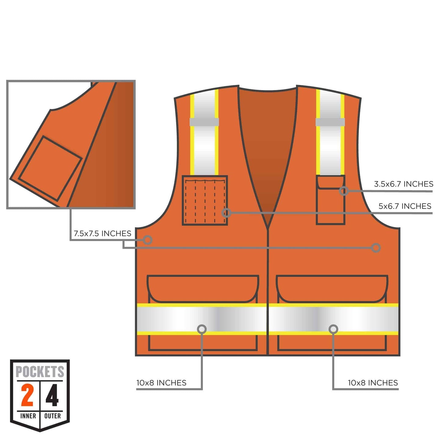 Yellow/Lime Safety Vests - Ergodyne - ANSI Compliant