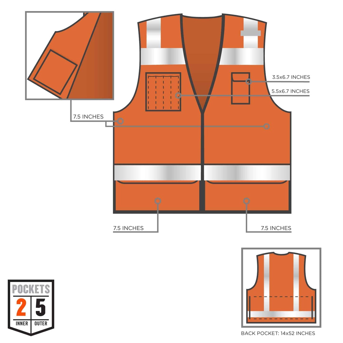 Yellow/Lime Safety Vests - Ergodyne - Heavy Duty Mesh