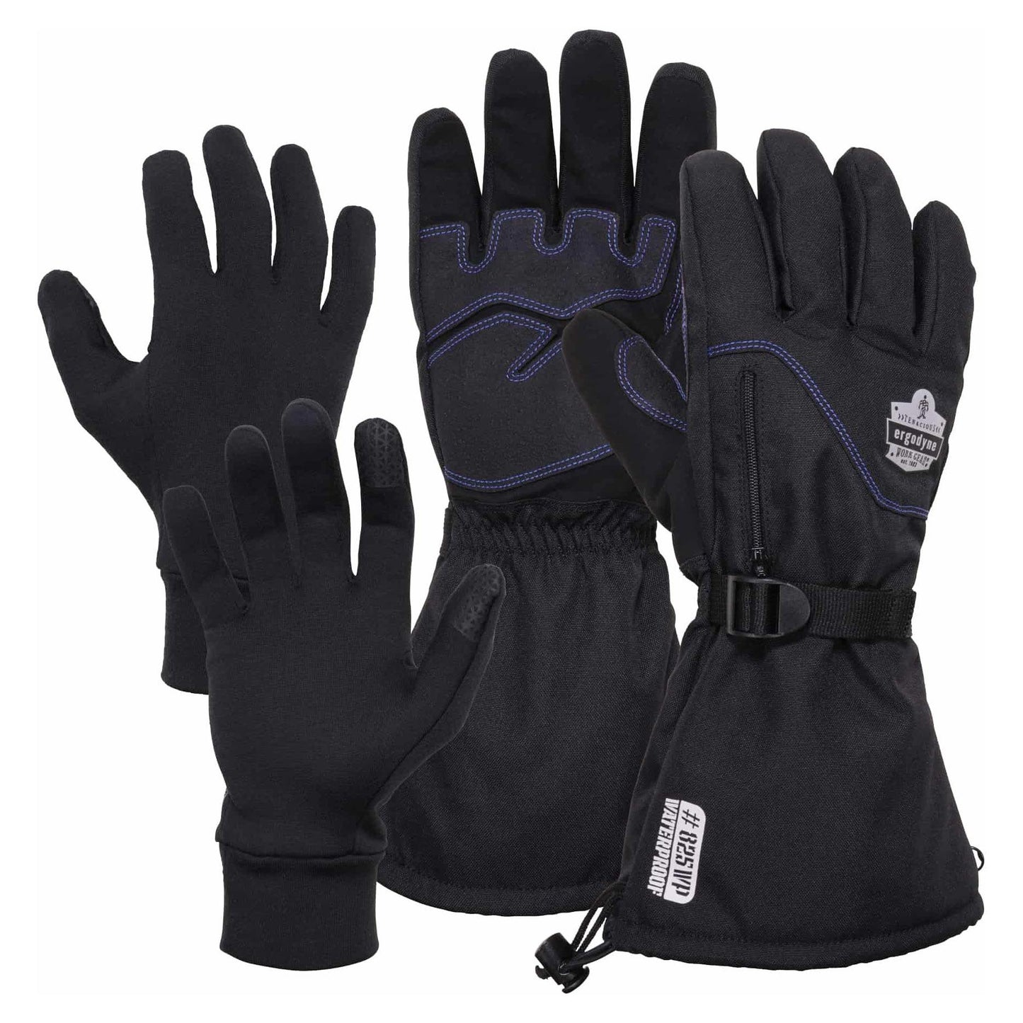 Black Performance Gloves - Ergodyne - Thermal Waterproof