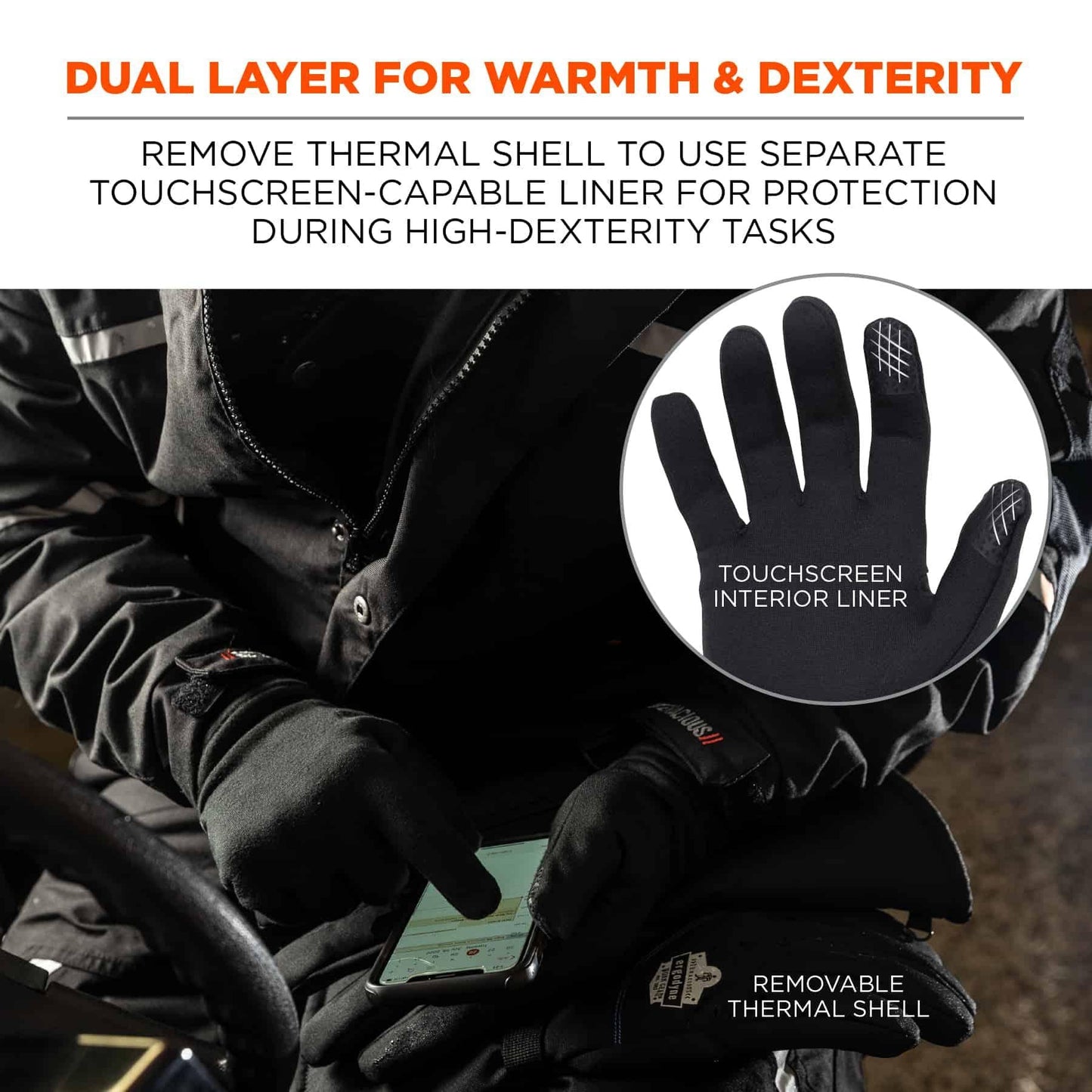 Black Performance Gloves - Ergodyne - Thermal Waterproof