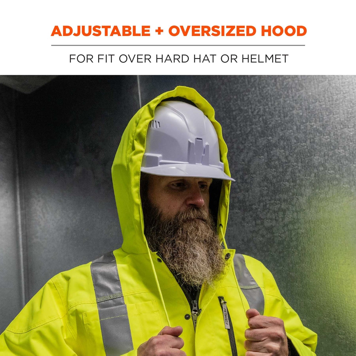 Yellow/Lime Safety Jacket - Ergodyne - Heavy-Duty Hi-Vis