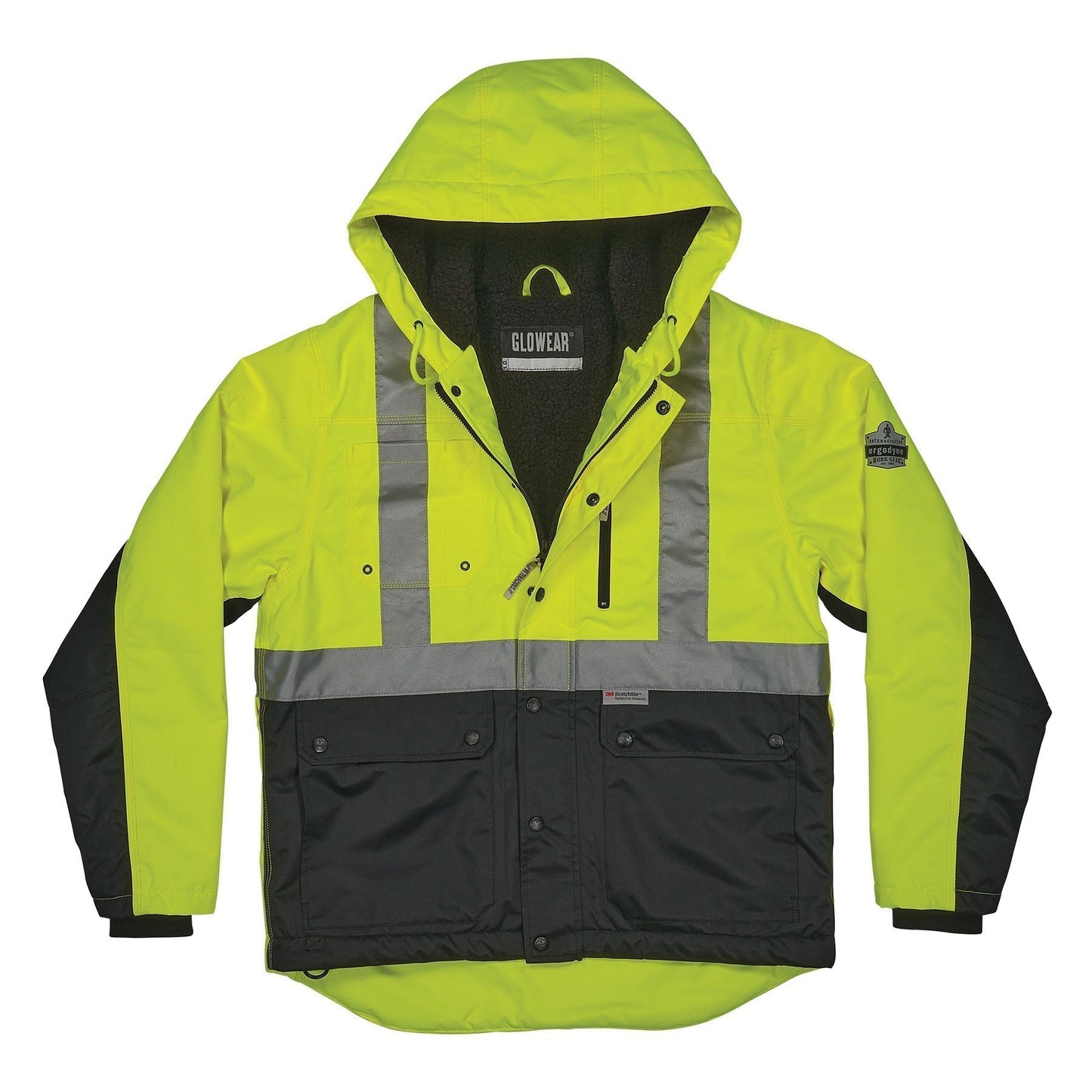Yellow/Lime Safety Jacket - Ergodyne - Heavy-Duty Hi-Vis